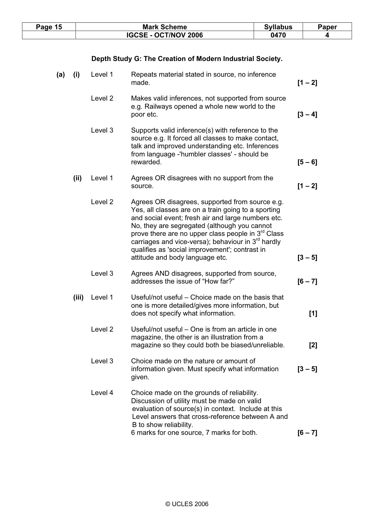Mark scheme, page 15 of 18