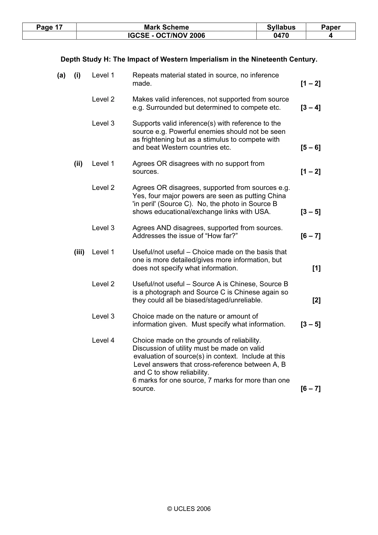 Mark scheme, page 17 of 18