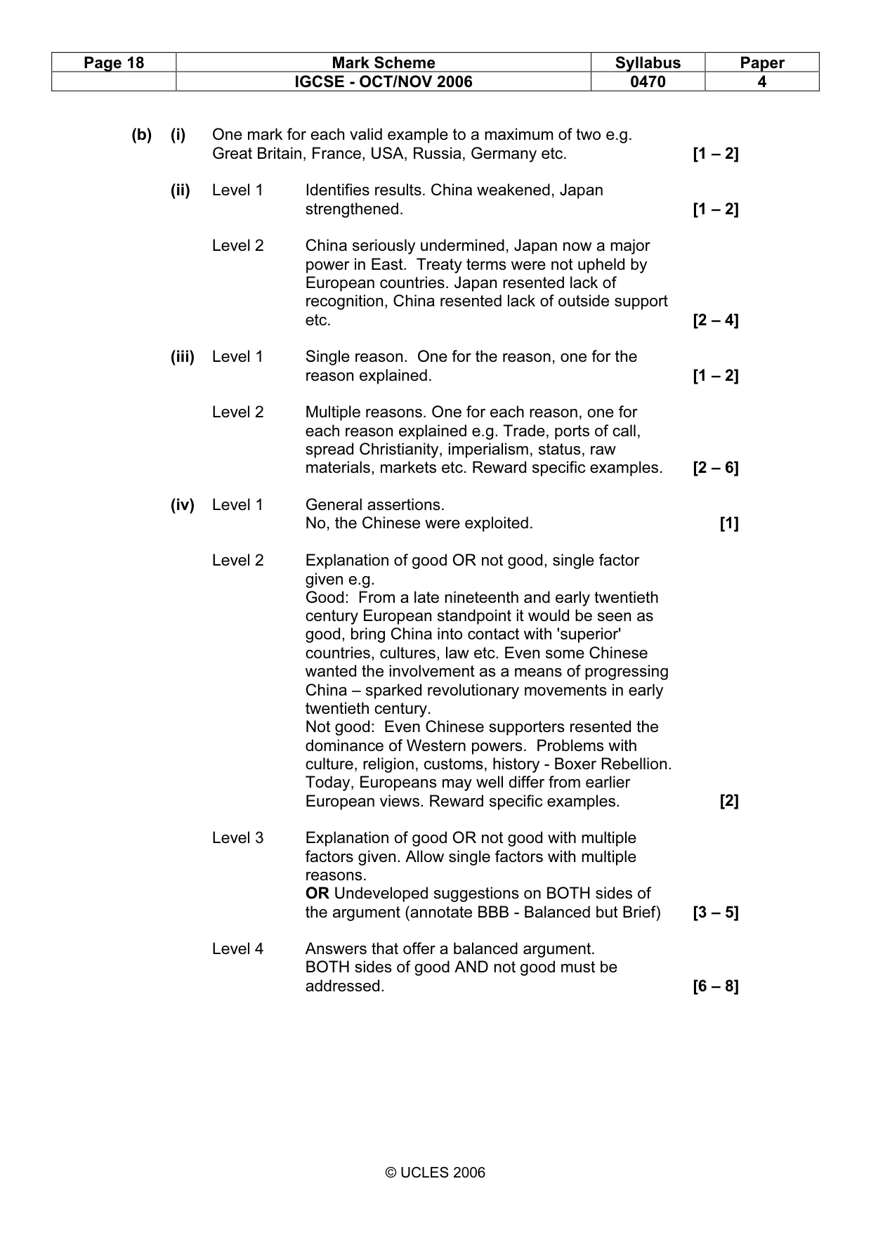 Mark scheme, page 18 of 18