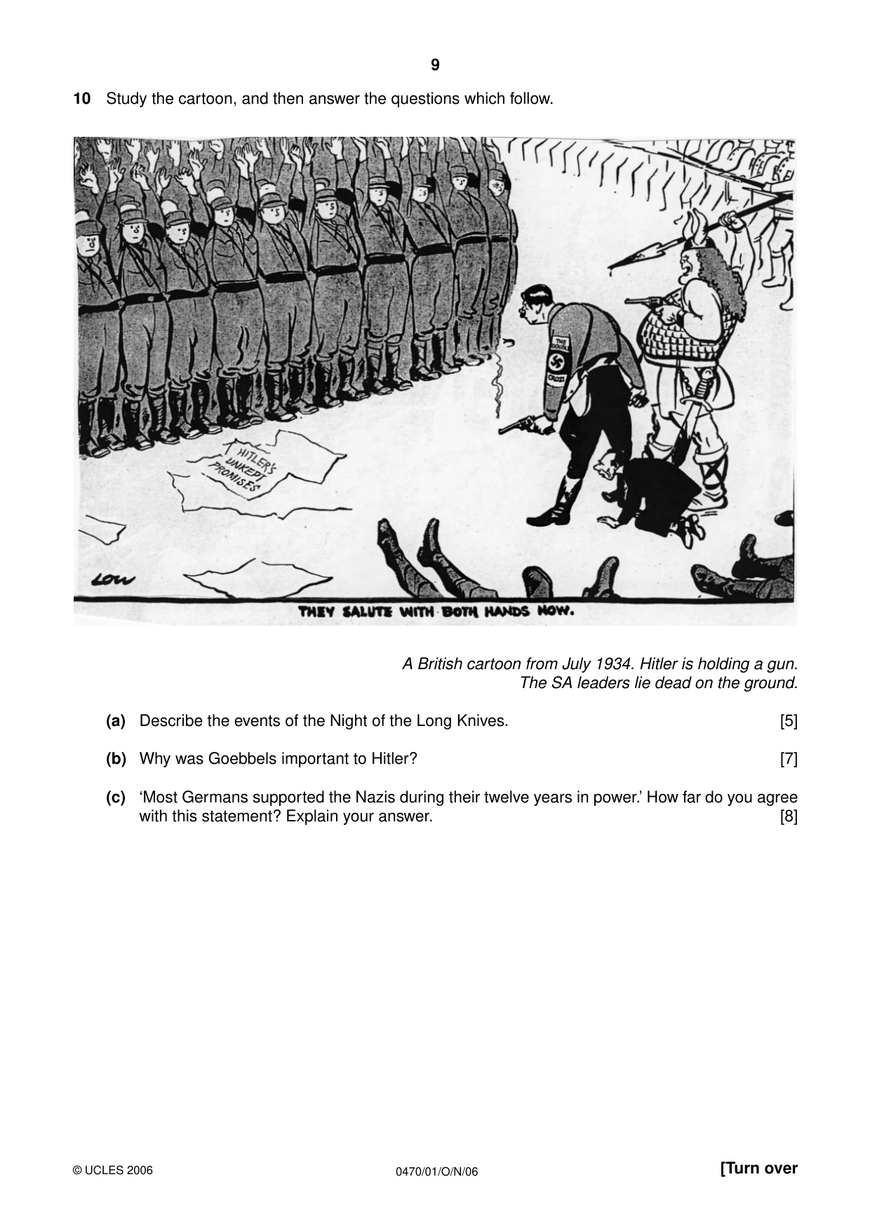 Cambridge IGCSE History 0470 2006 Oct/Nov Paper 1 · Variant 1 question paper, page 9 of 20