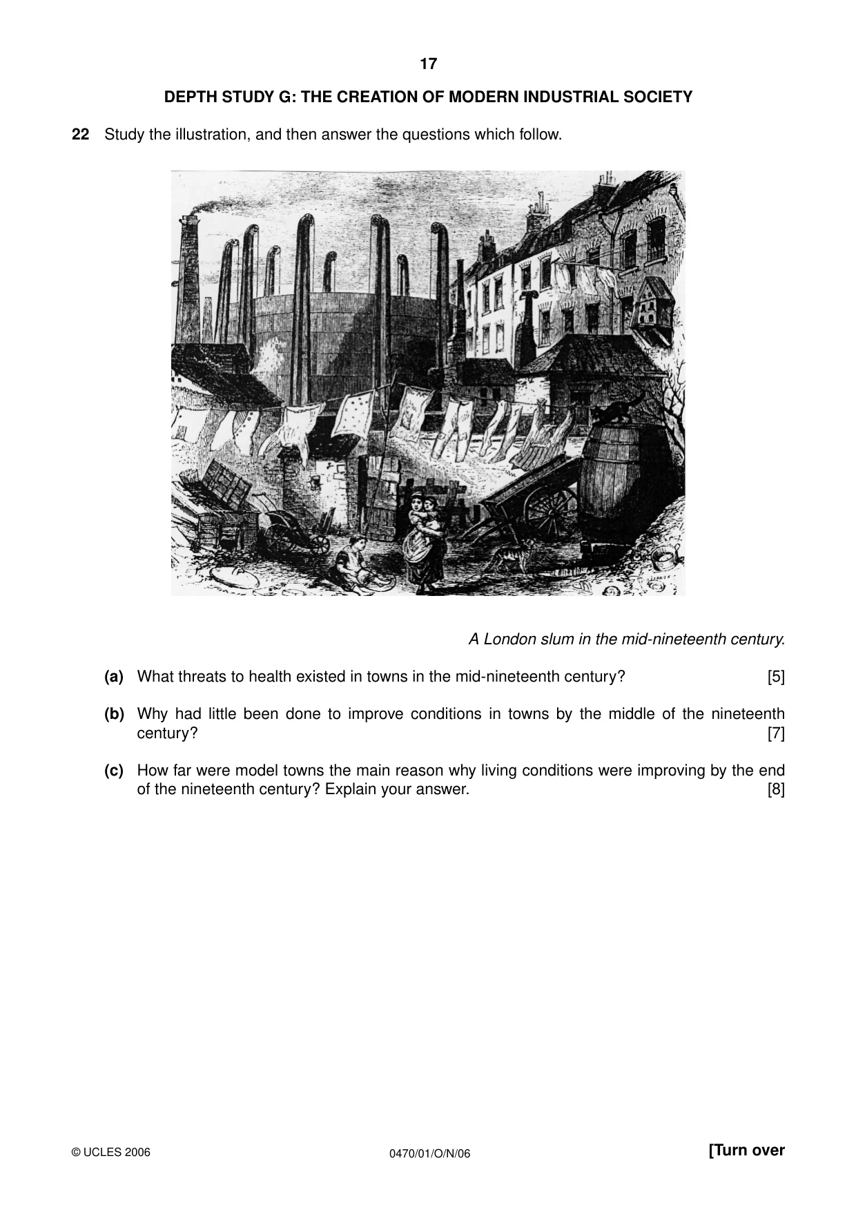 Cambridge IGCSE History 0470 2006 Oct/Nov Paper 1 · Variant 1 question paper, page 17 of 20