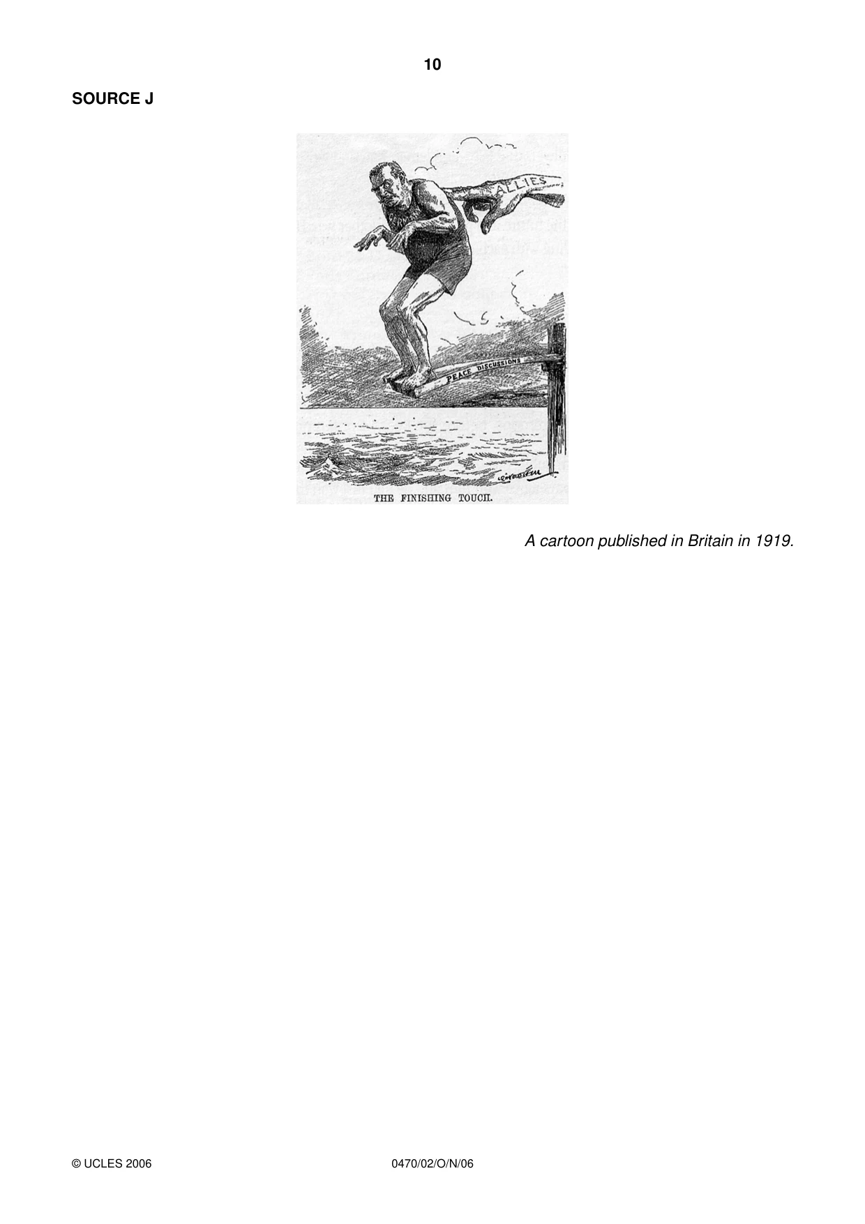 Cambridge IGCSE History 0470 2006 Oct/Nov Paper 2 · Variant 1 question paper, page 10 of 12