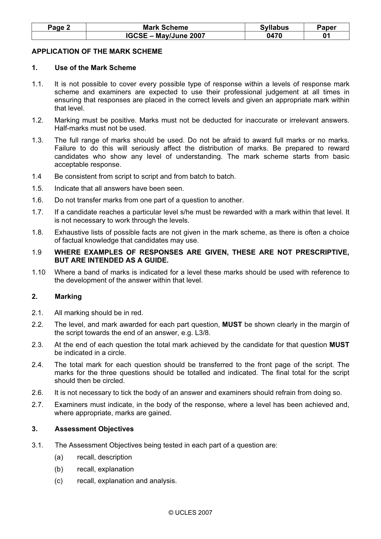Mark scheme, page 2 of 52