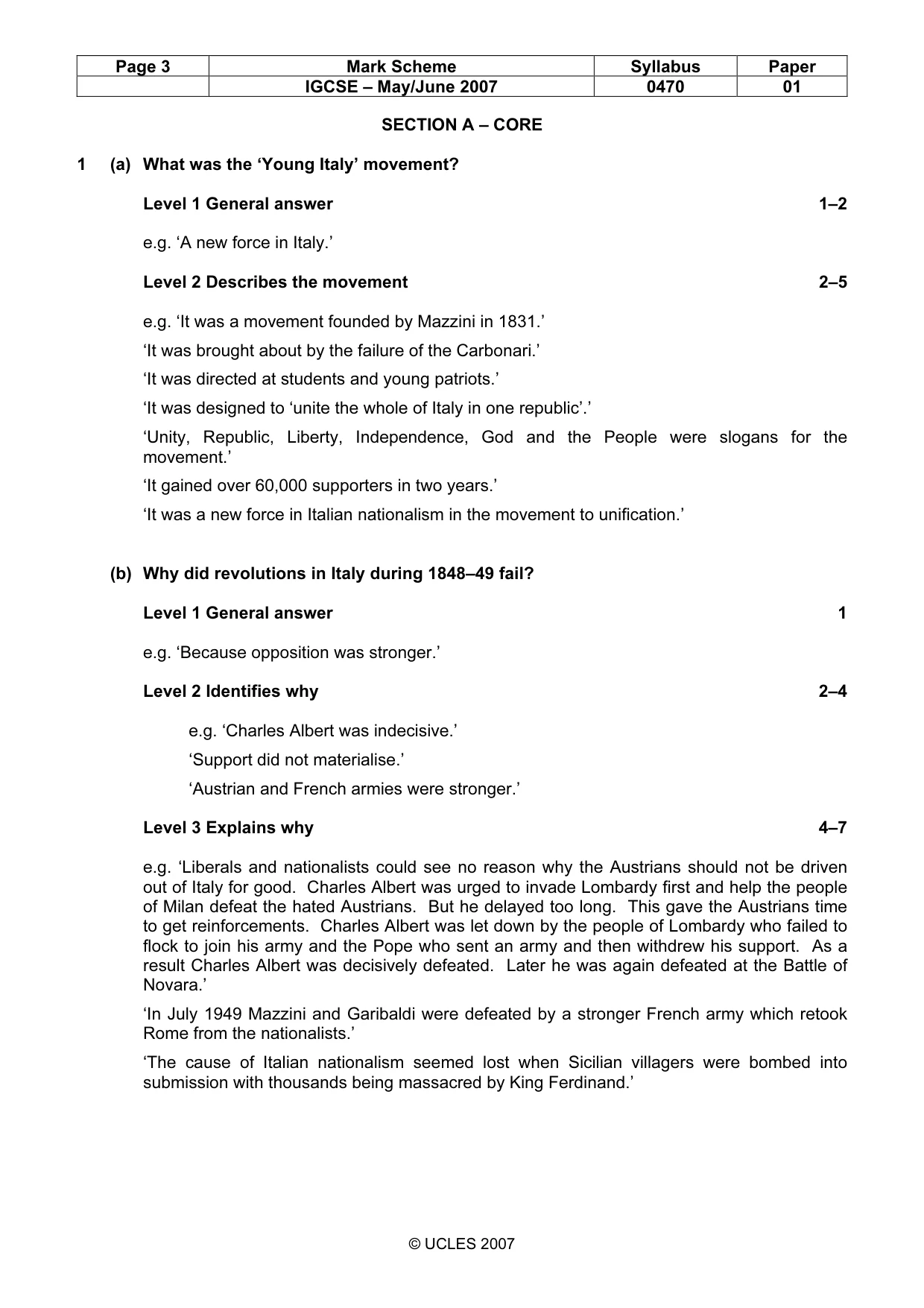 Mark scheme, page 3 of 52