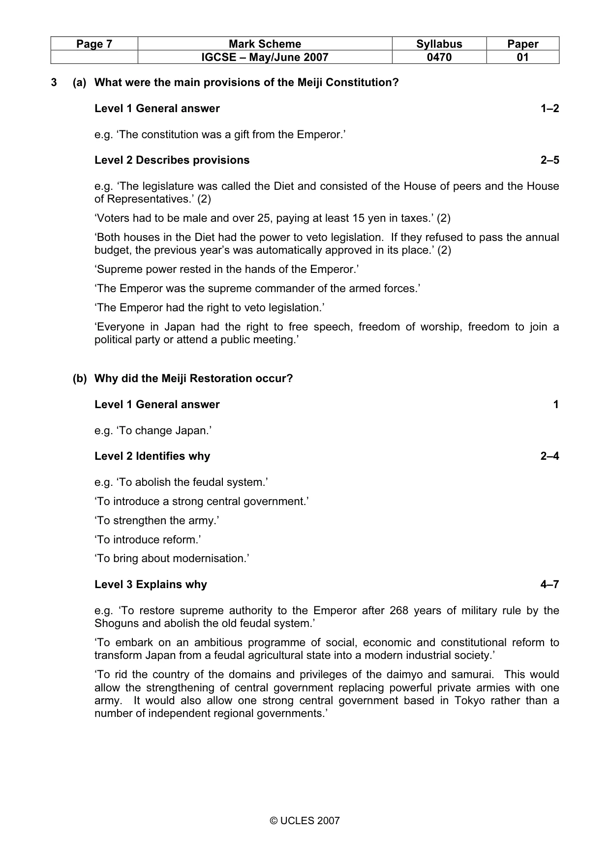 Mark scheme, page 7 of 52
