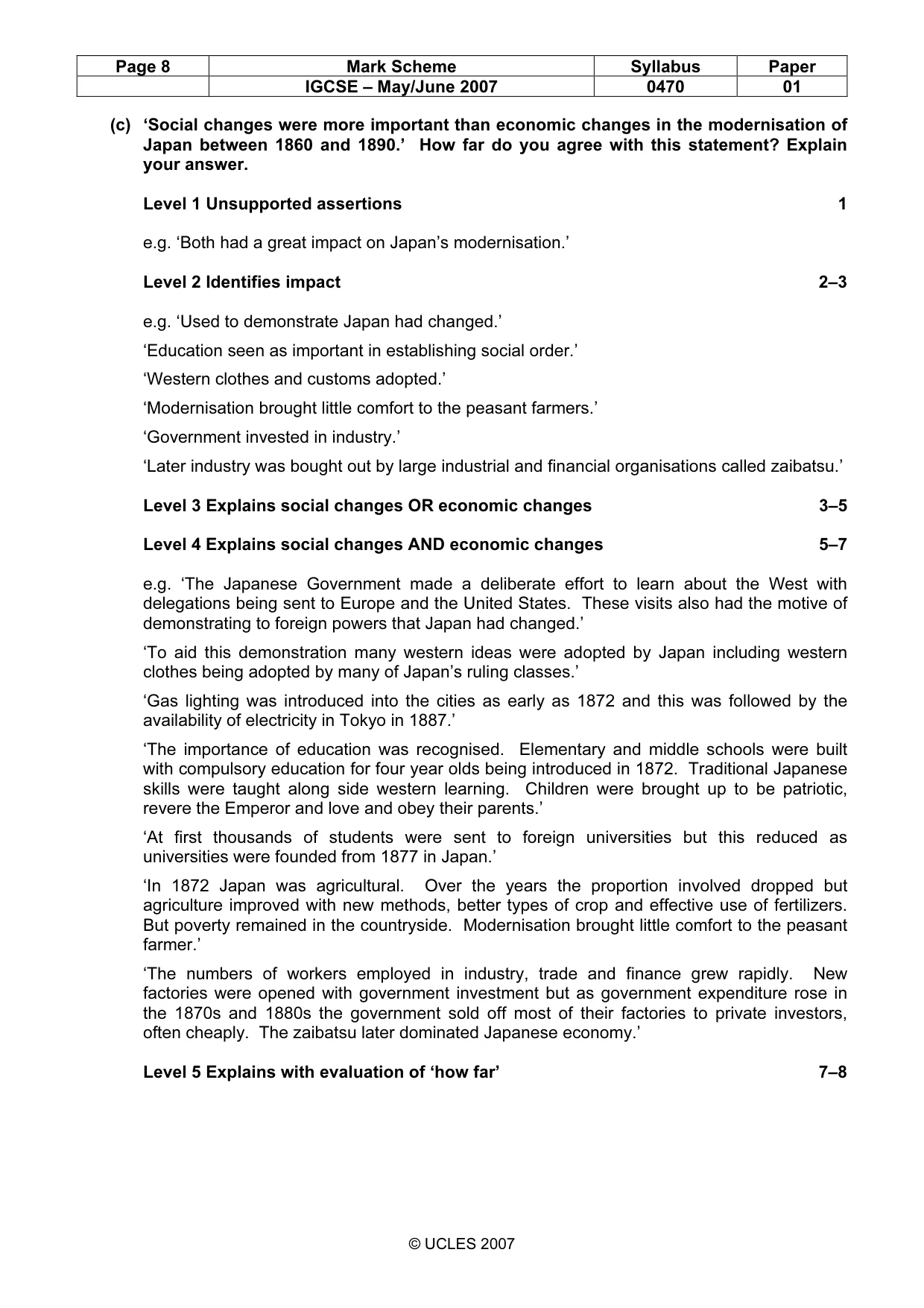 Mark scheme, page 8 of 52
