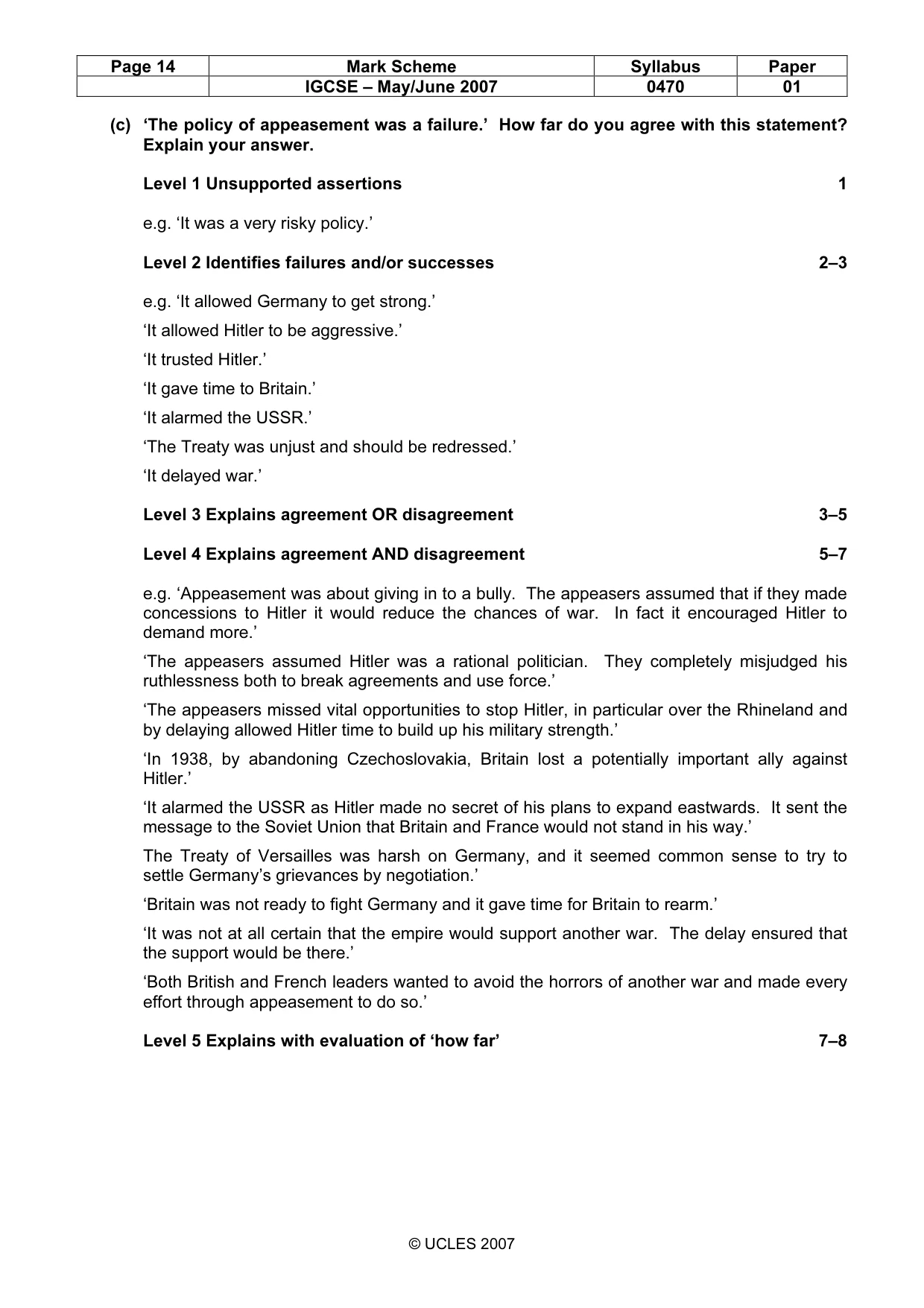 Mark scheme, page 14 of 52