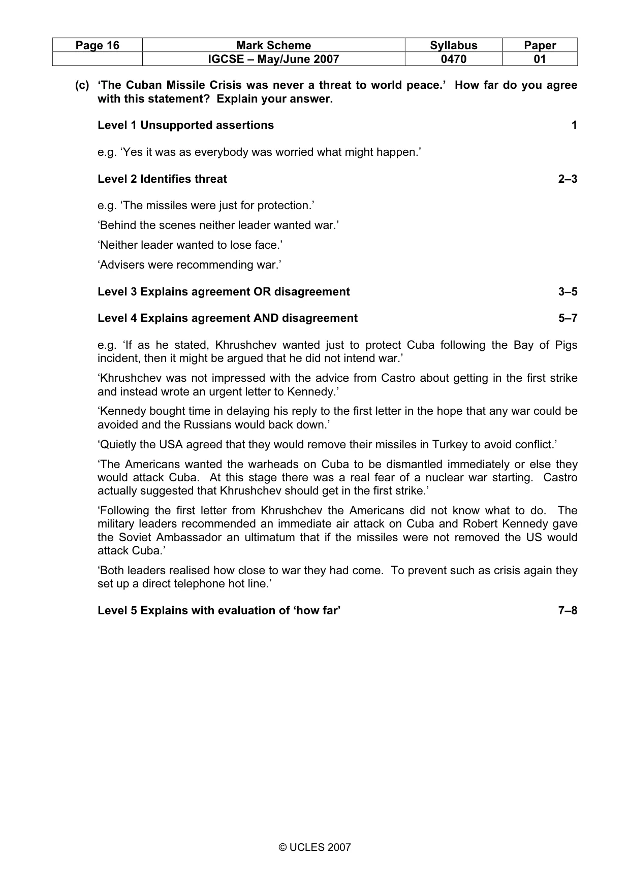 Mark scheme, page 16 of 52