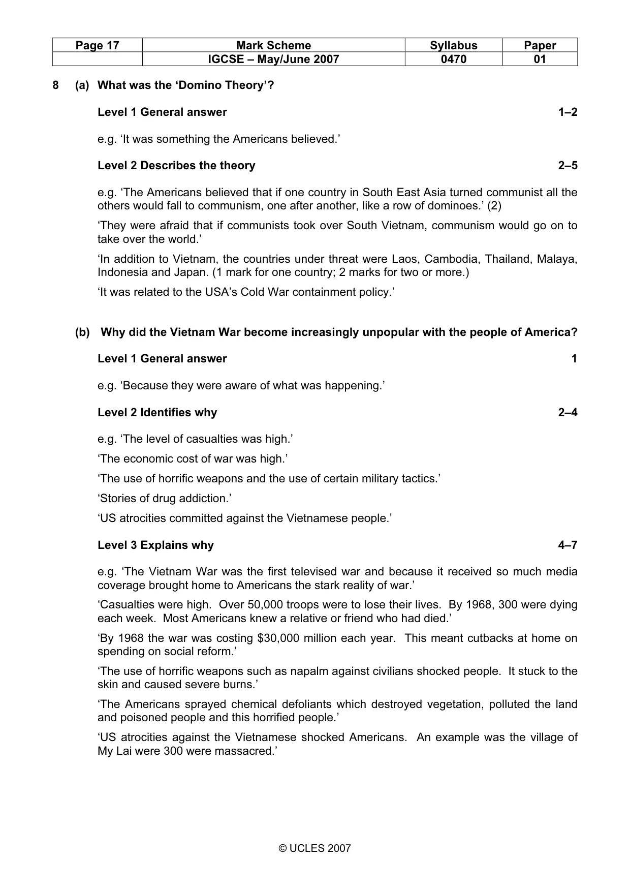 Mark scheme, page 17 of 52