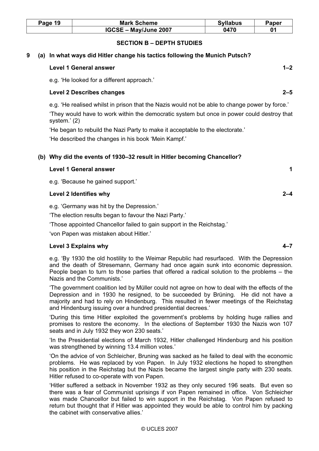Mark scheme, page 19 of 52