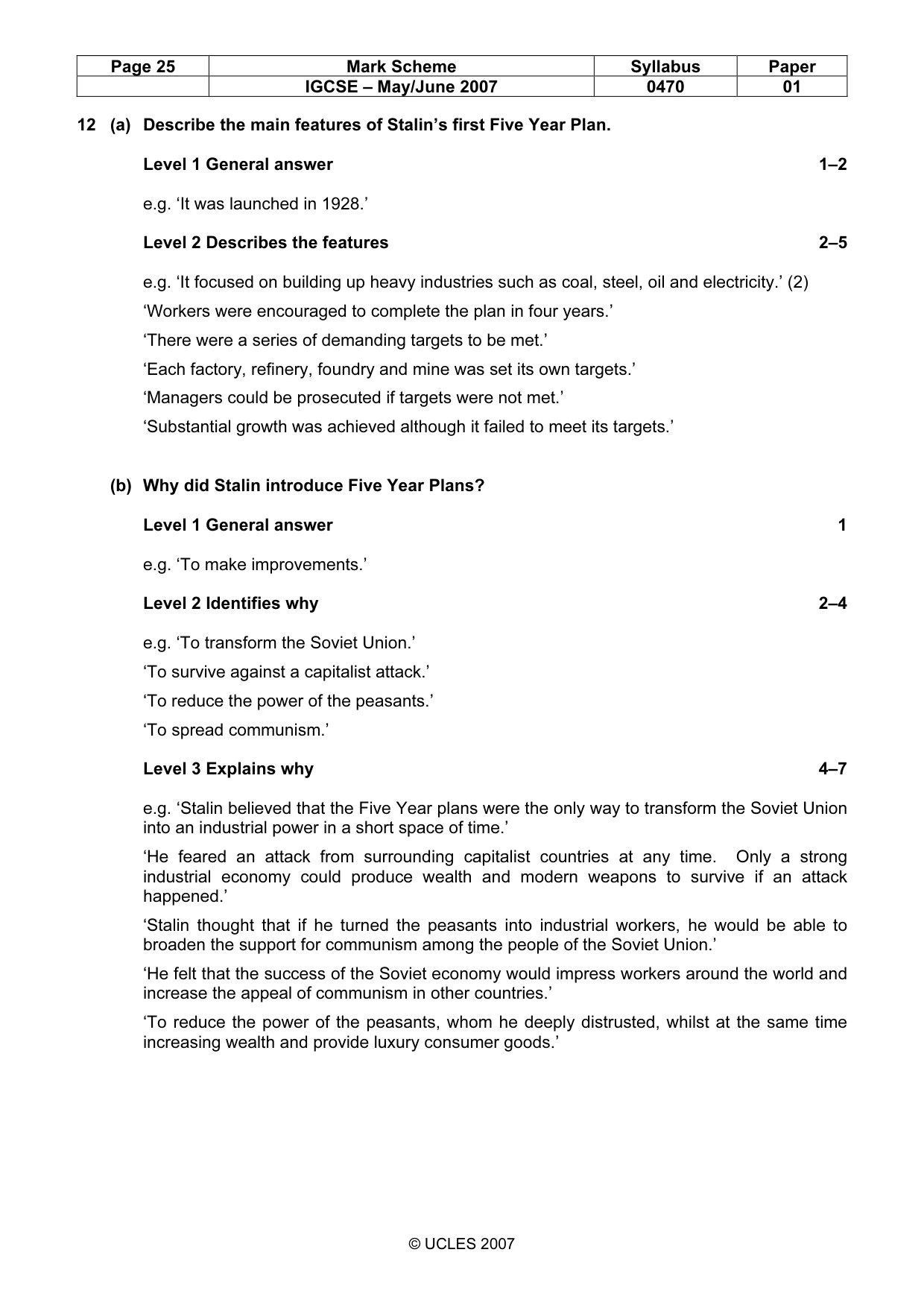 Mark scheme, page 25 of 52
