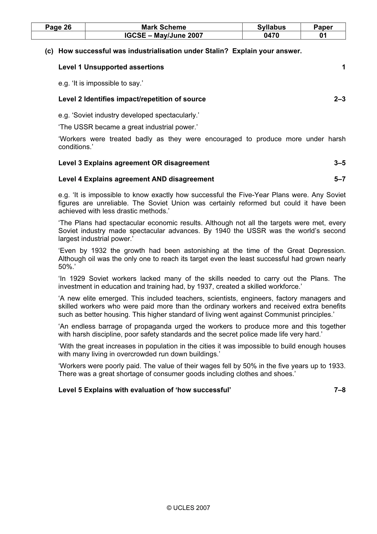 Mark scheme, page 26 of 52