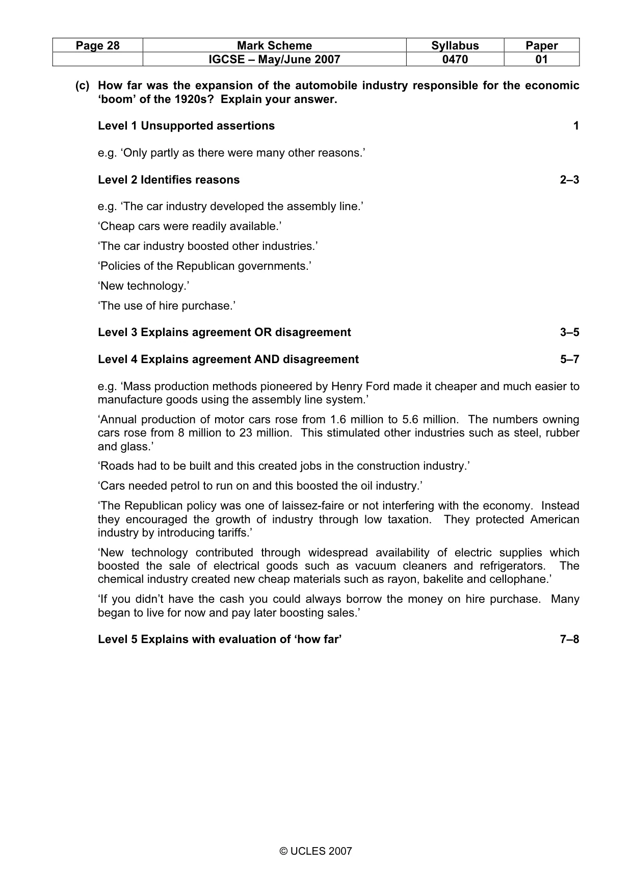 Mark scheme, page 28 of 52
