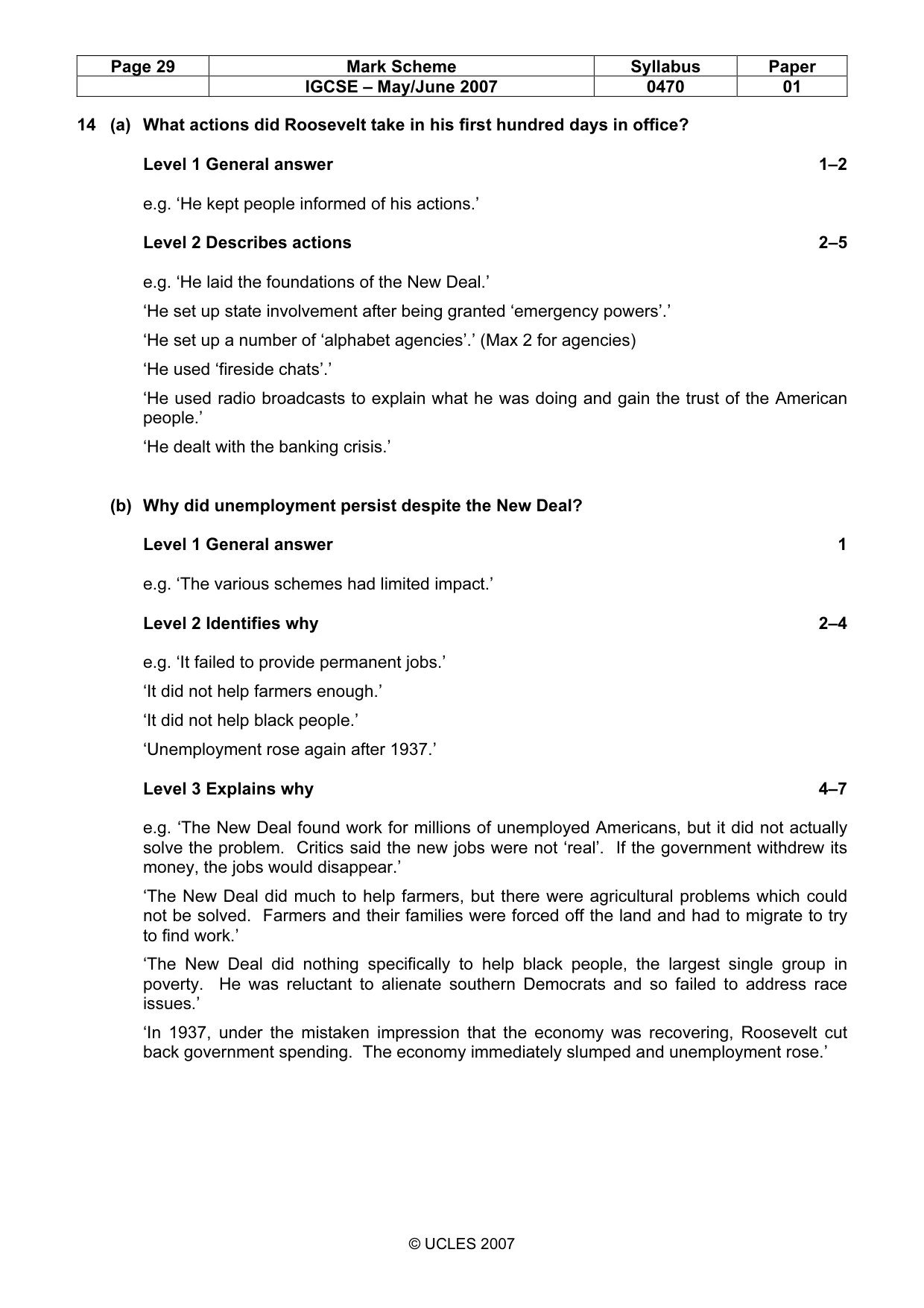 Mark scheme, page 29 of 52