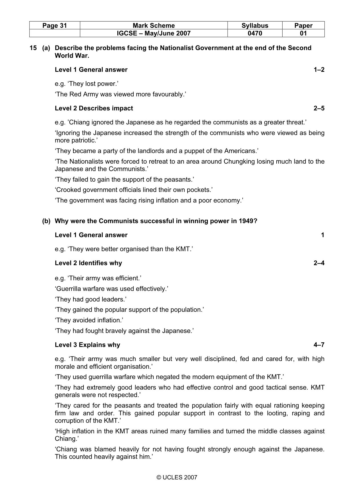 Mark scheme, page 31 of 52