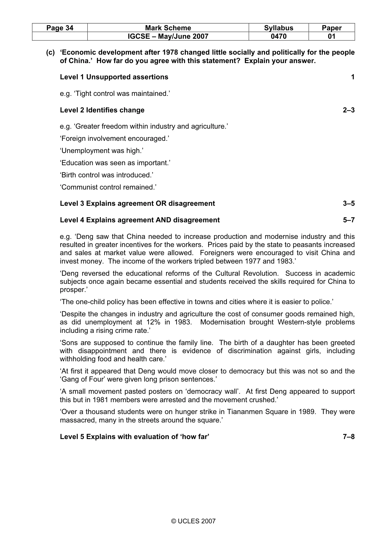 Mark scheme, page 34 of 52