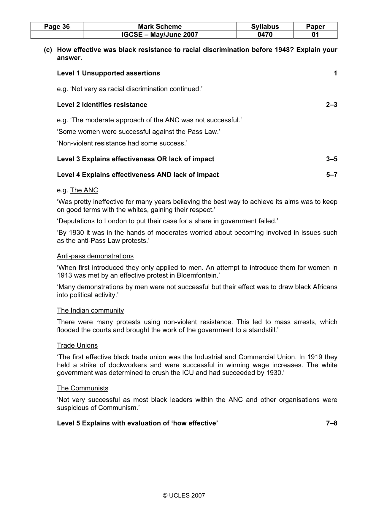 Mark scheme, page 36 of 52