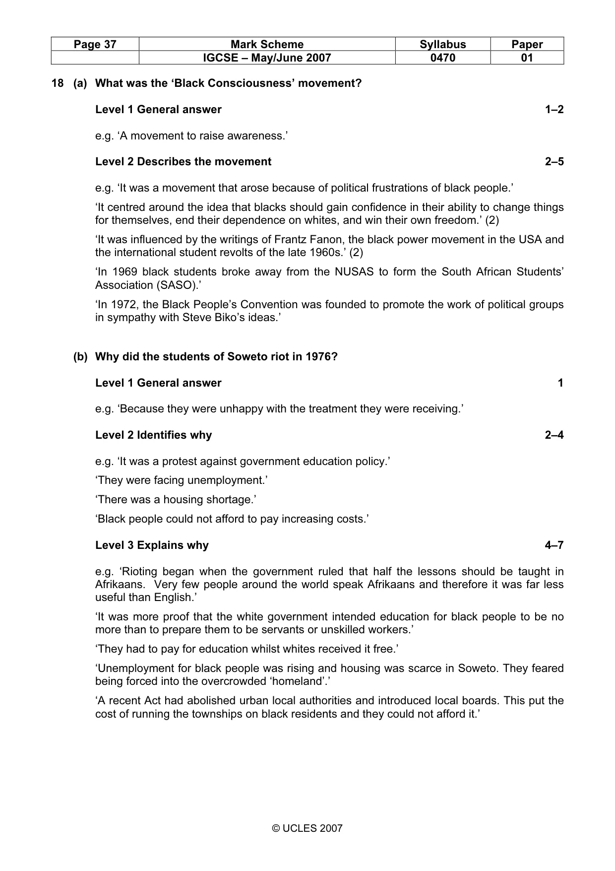 Mark scheme, page 37 of 52