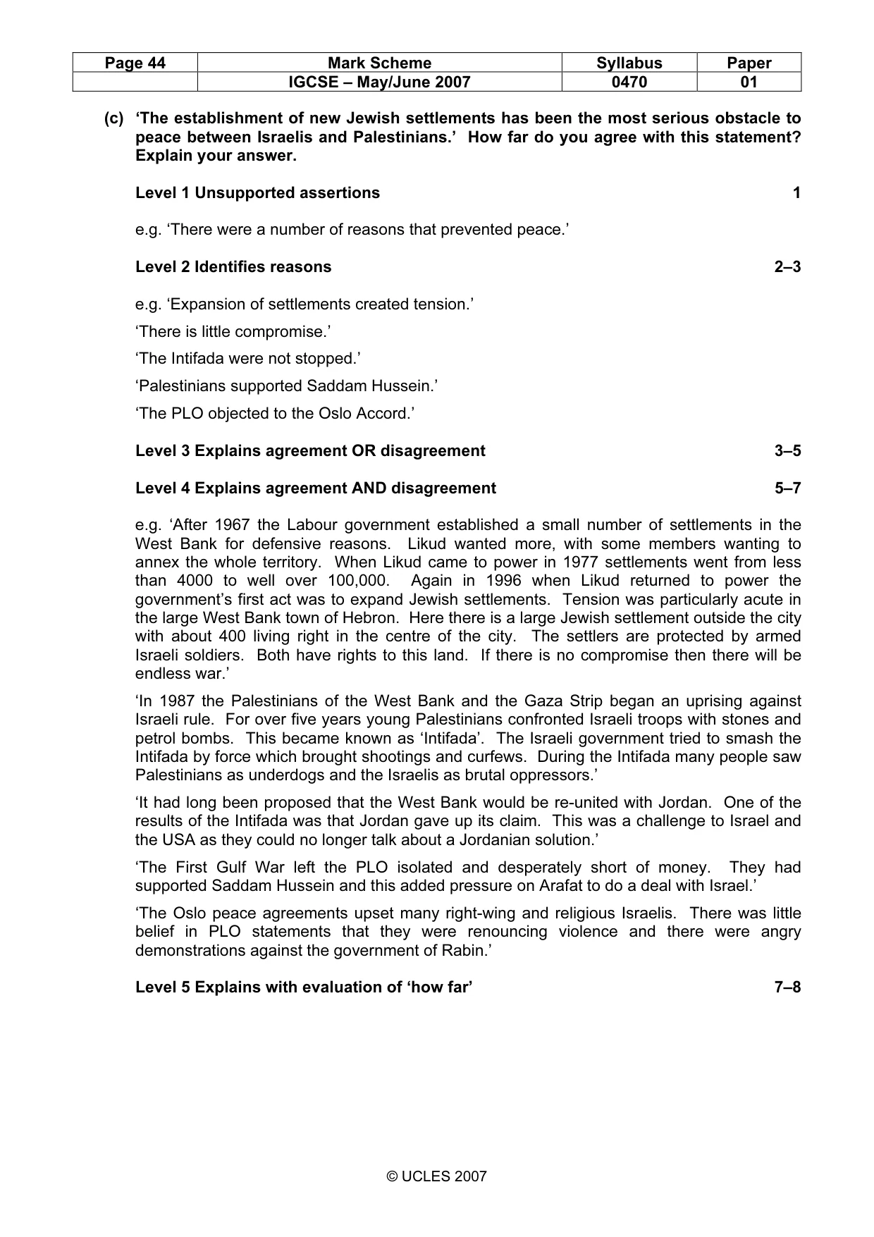 Mark scheme, page 44 of 52