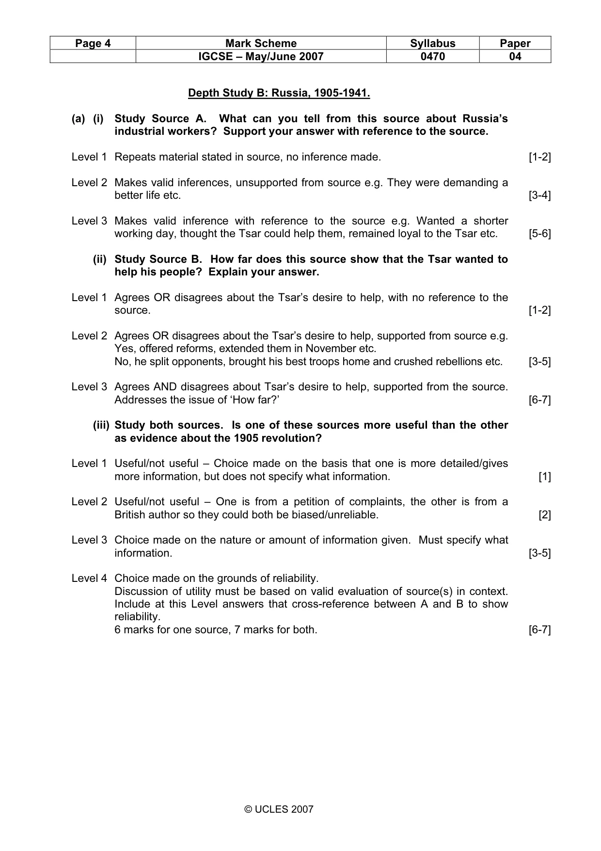 Mark scheme, page 4 of 17