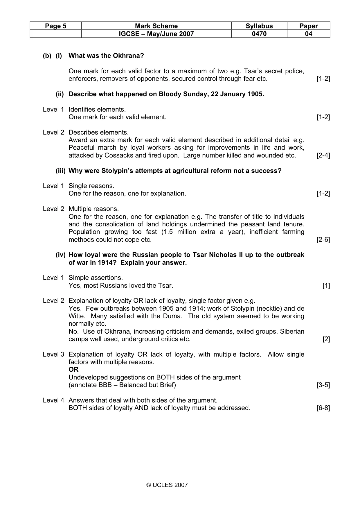 Mark scheme, page 5 of 17