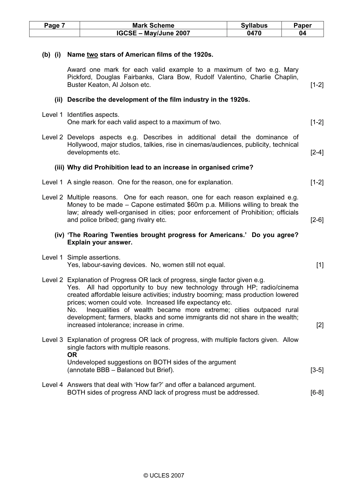Mark scheme, page 7 of 17