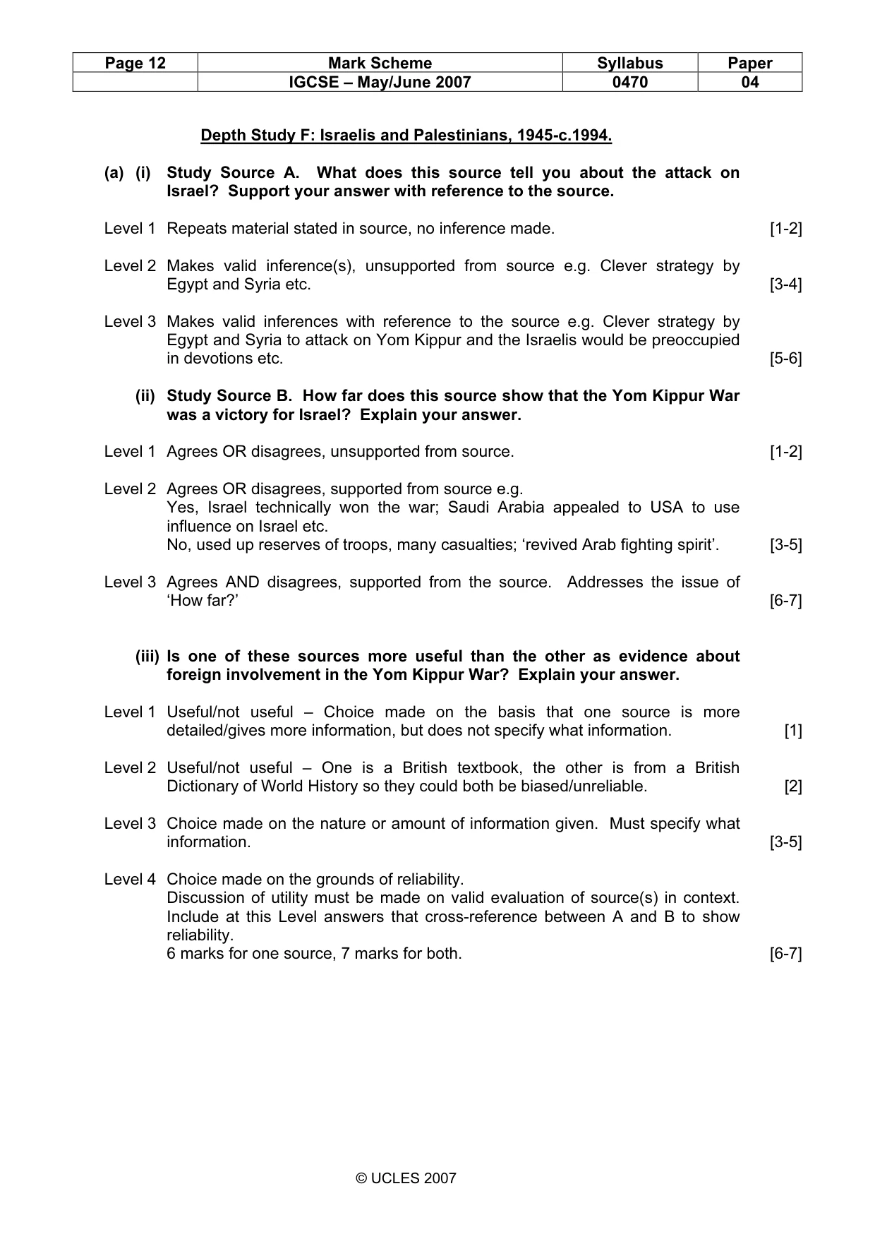 Mark scheme, page 12 of 17