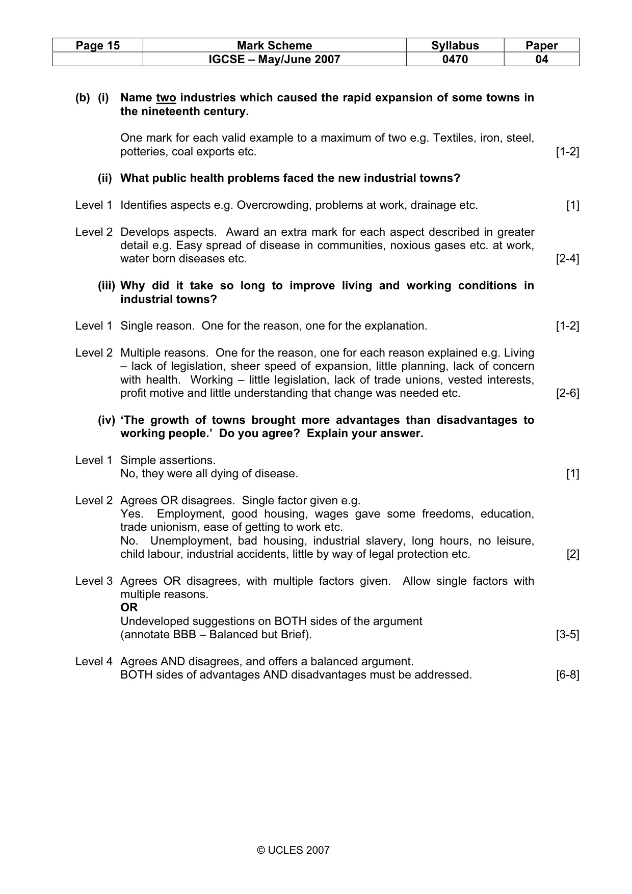 Mark scheme, page 15 of 17