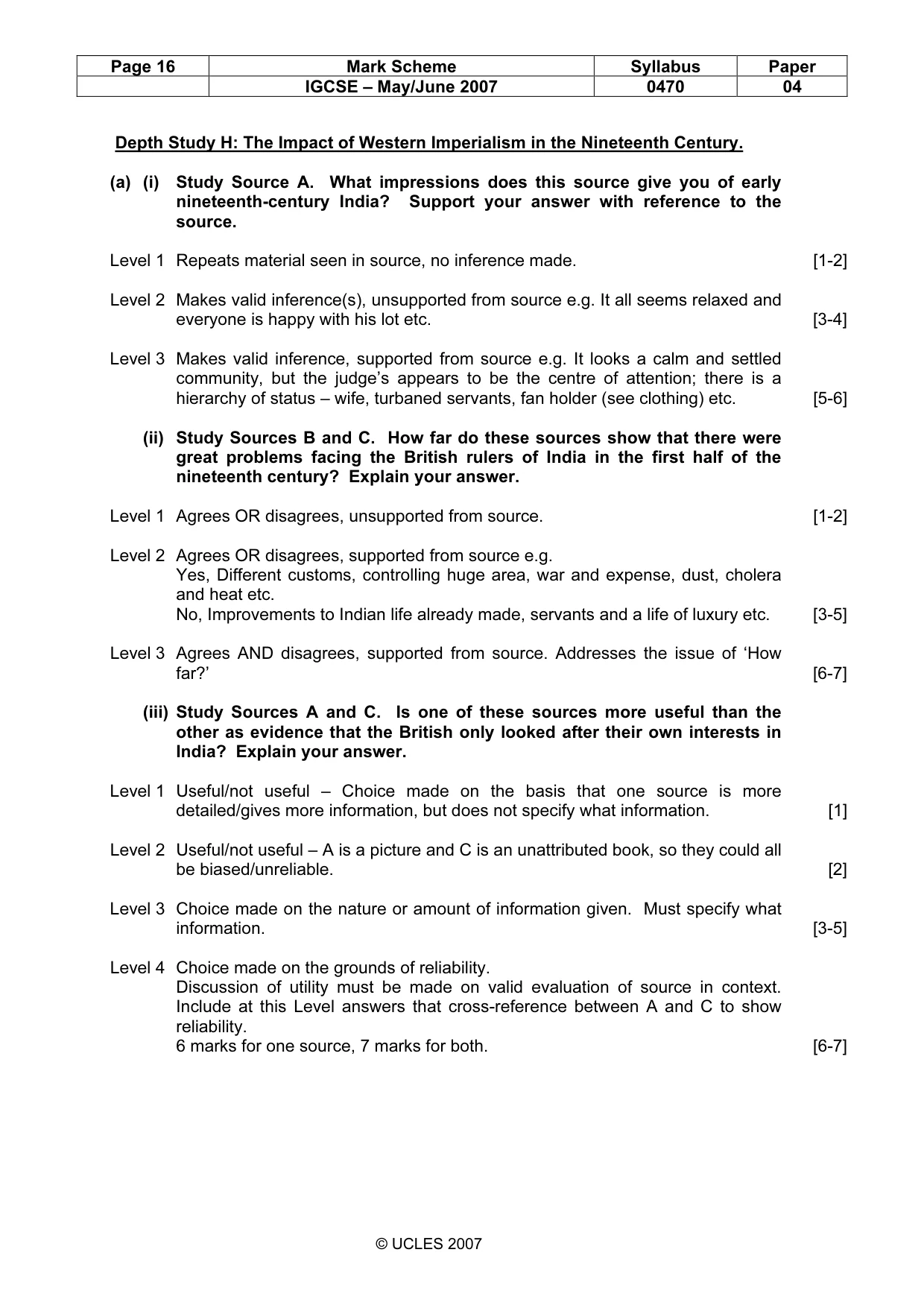Mark scheme, page 16 of 17