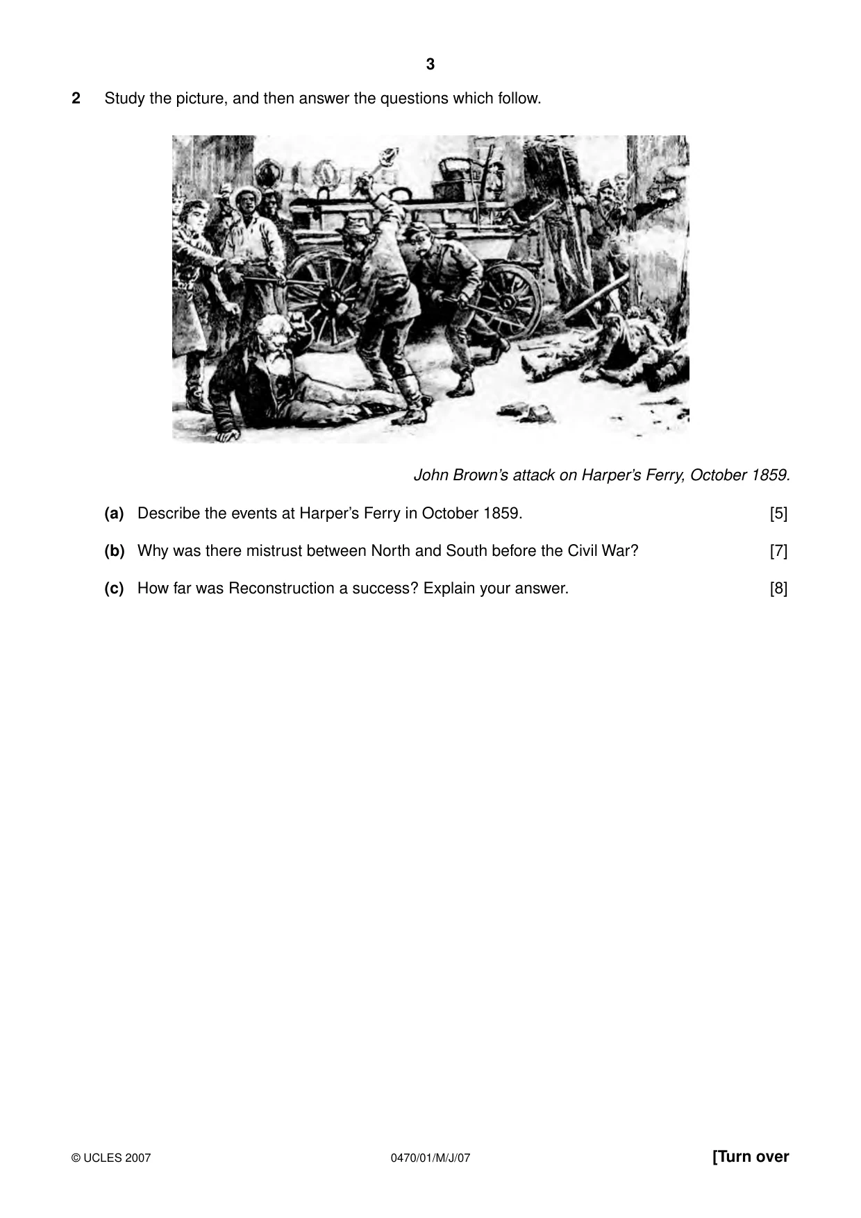 Cambridge IGCSE History 0470 2007 May/June Paper 1 · Variant 1 question paper, page 3 of 19