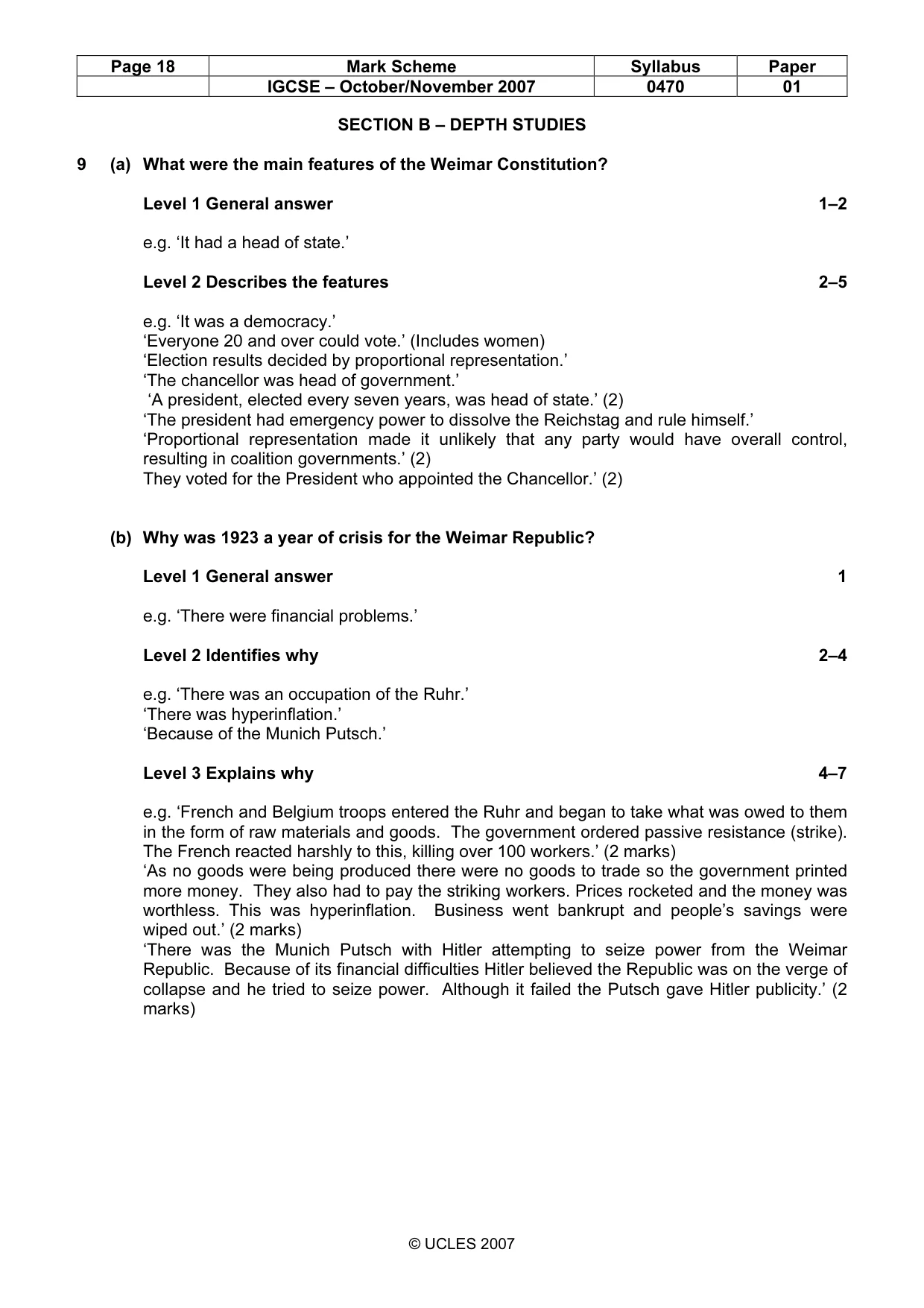 Mark scheme, page 18 of 51