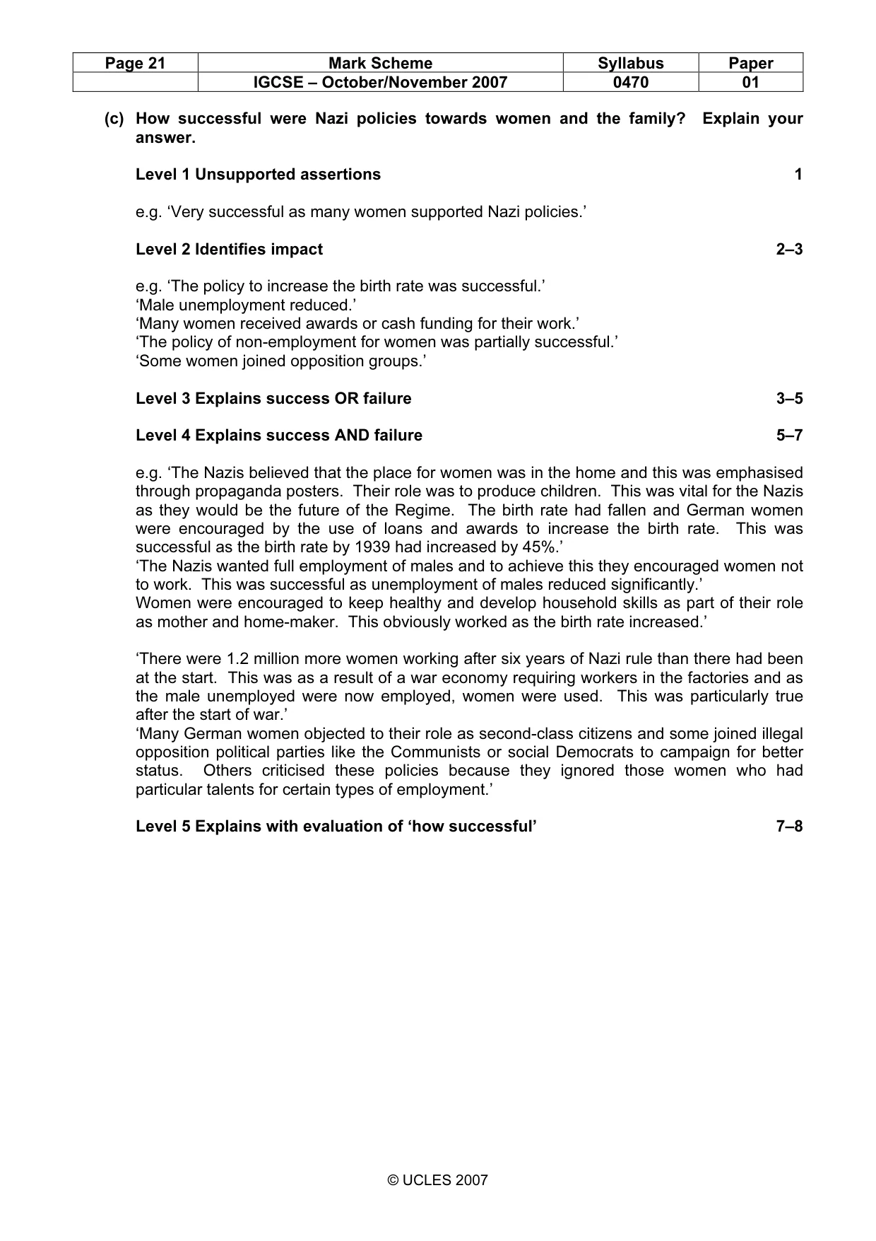 Mark scheme, page 21 of 51