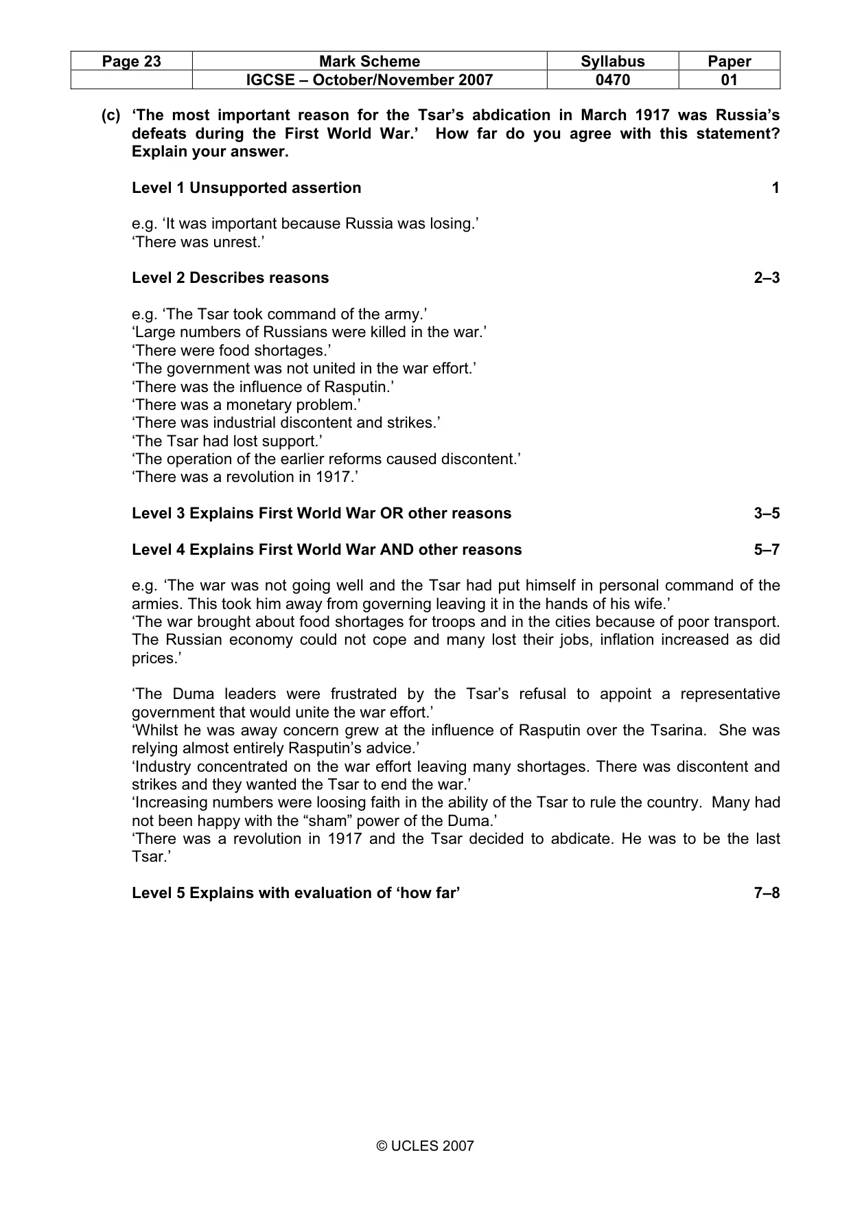 Mark scheme, page 23 of 51
