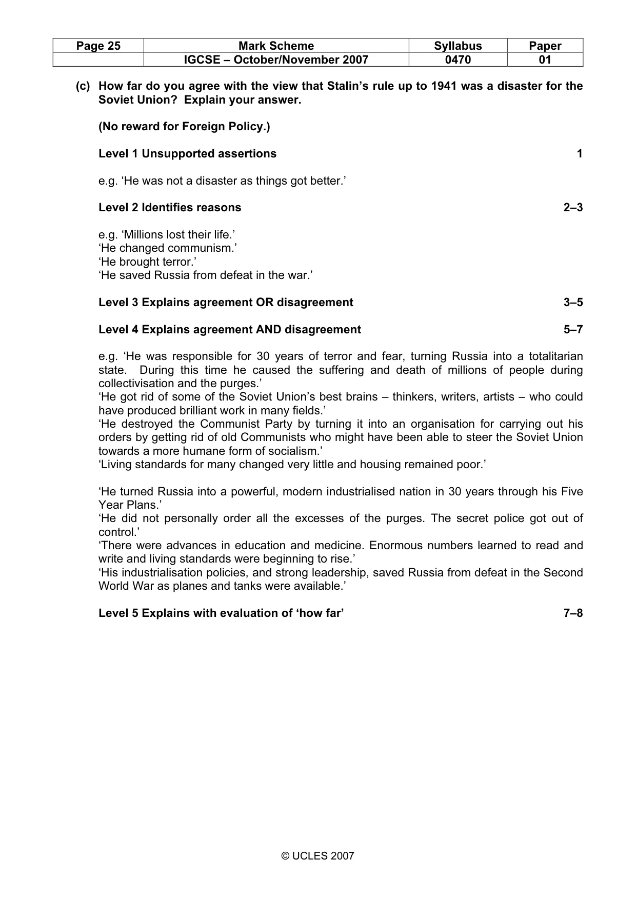 Mark scheme, page 25 of 51