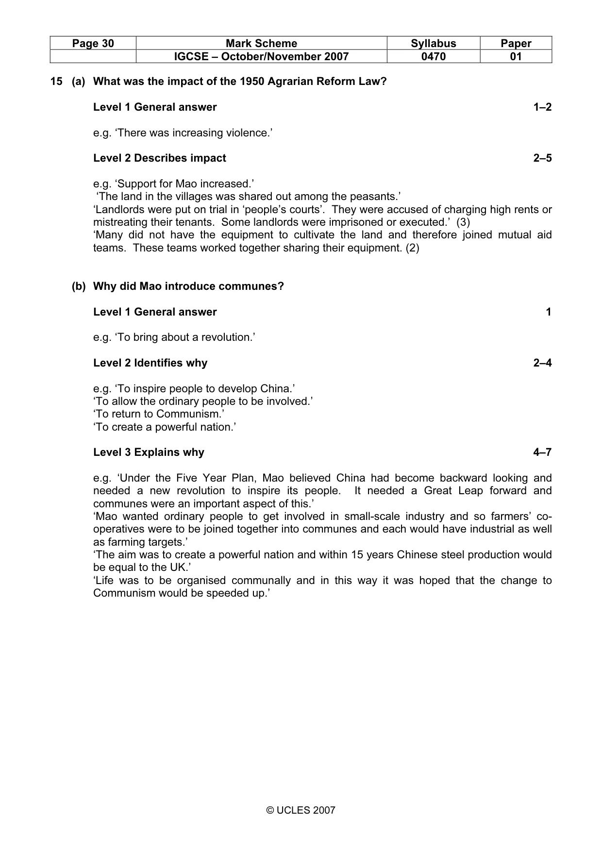 Mark scheme, page 30 of 51