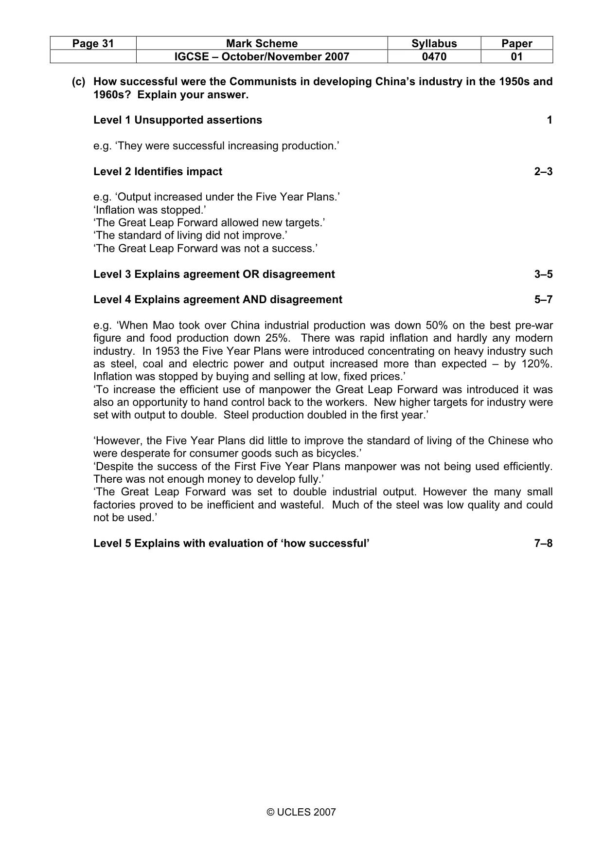 Mark scheme, page 31 of 51