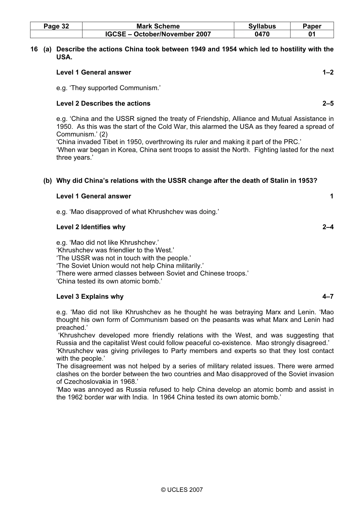Mark scheme, page 32 of 51
