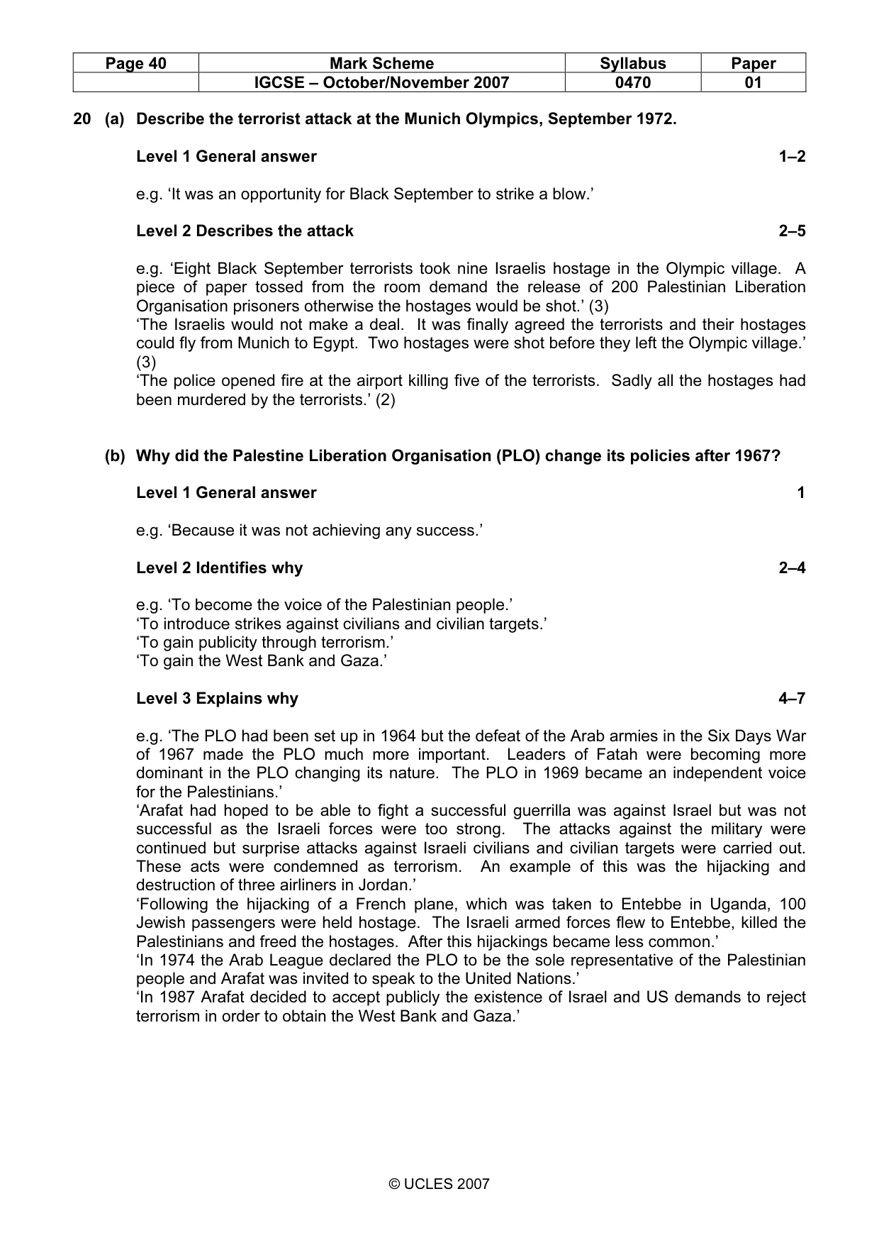 Mark scheme, page 40 of 51