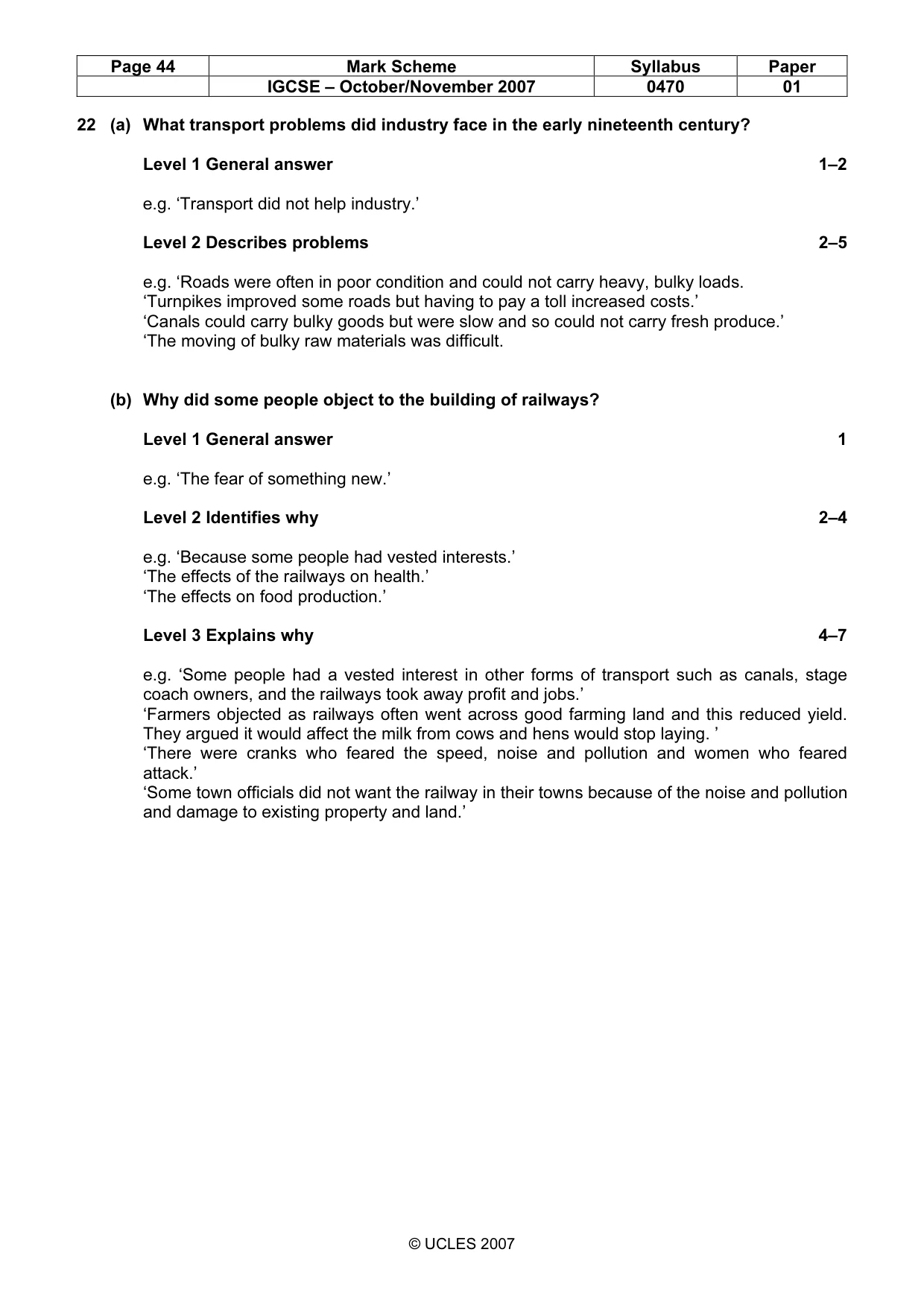 Mark scheme, page 44 of 51