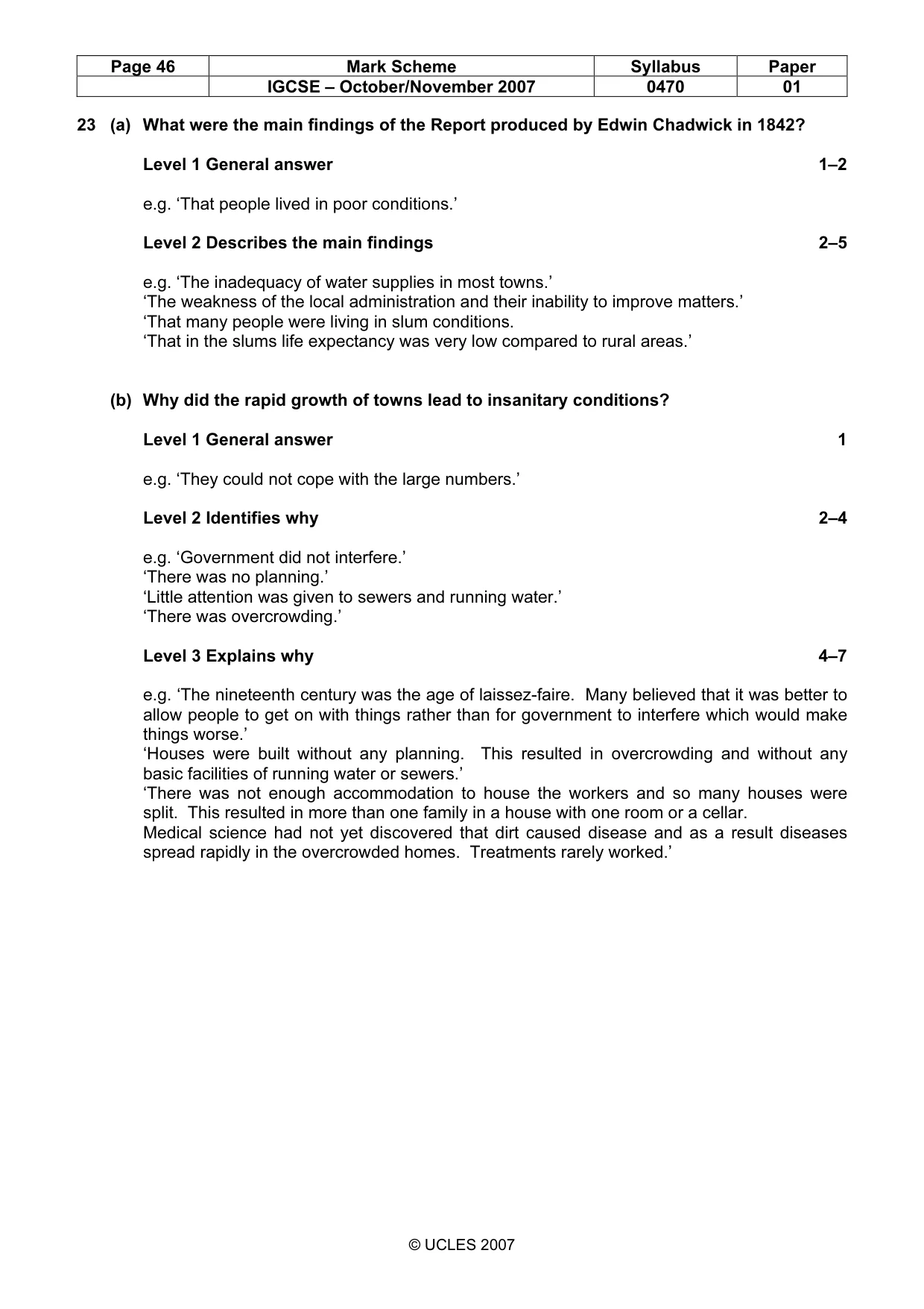Mark scheme, page 46 of 51