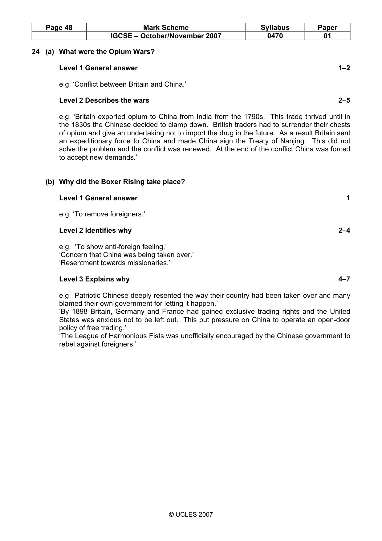 Mark scheme, page 48 of 51