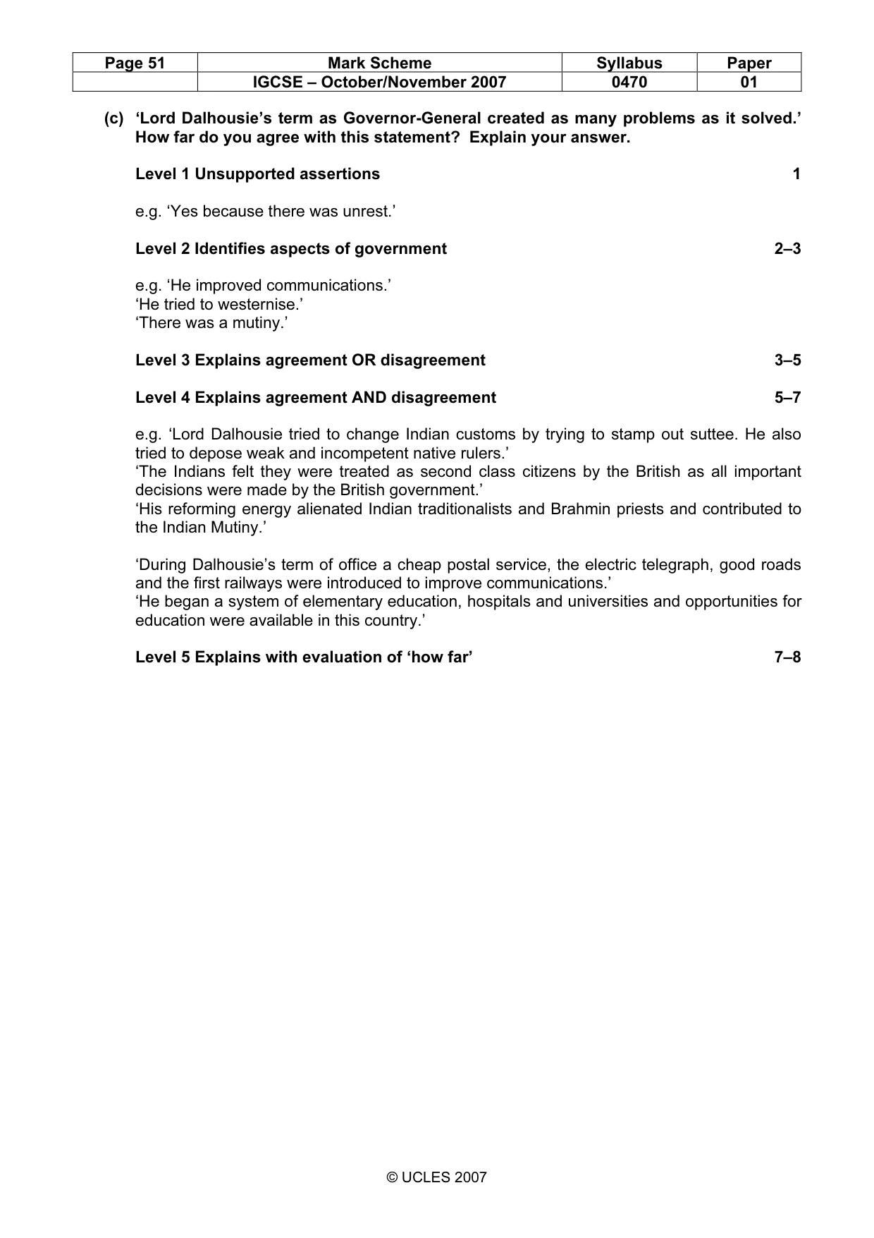 Mark scheme, page 51 of 51