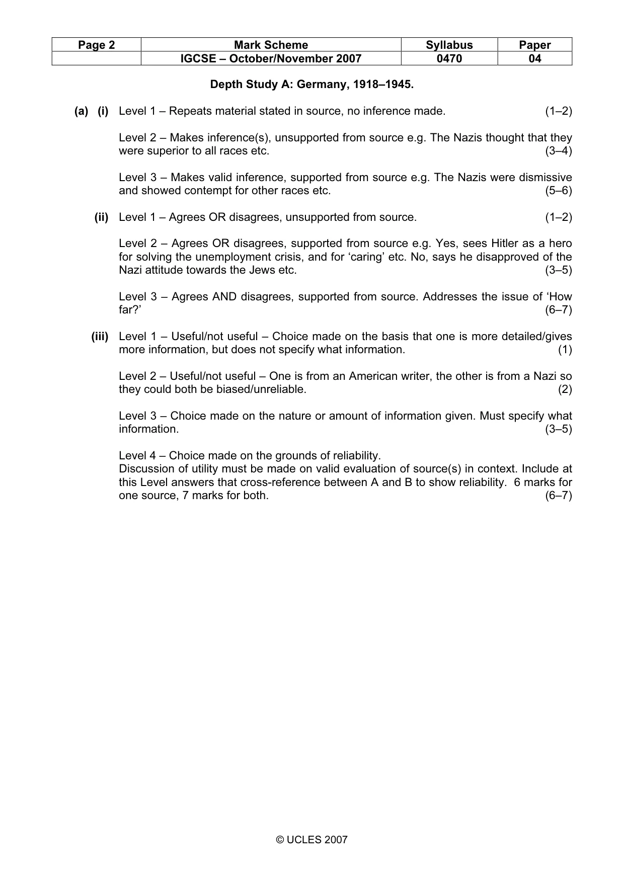 Mark scheme, page 2 of 17
