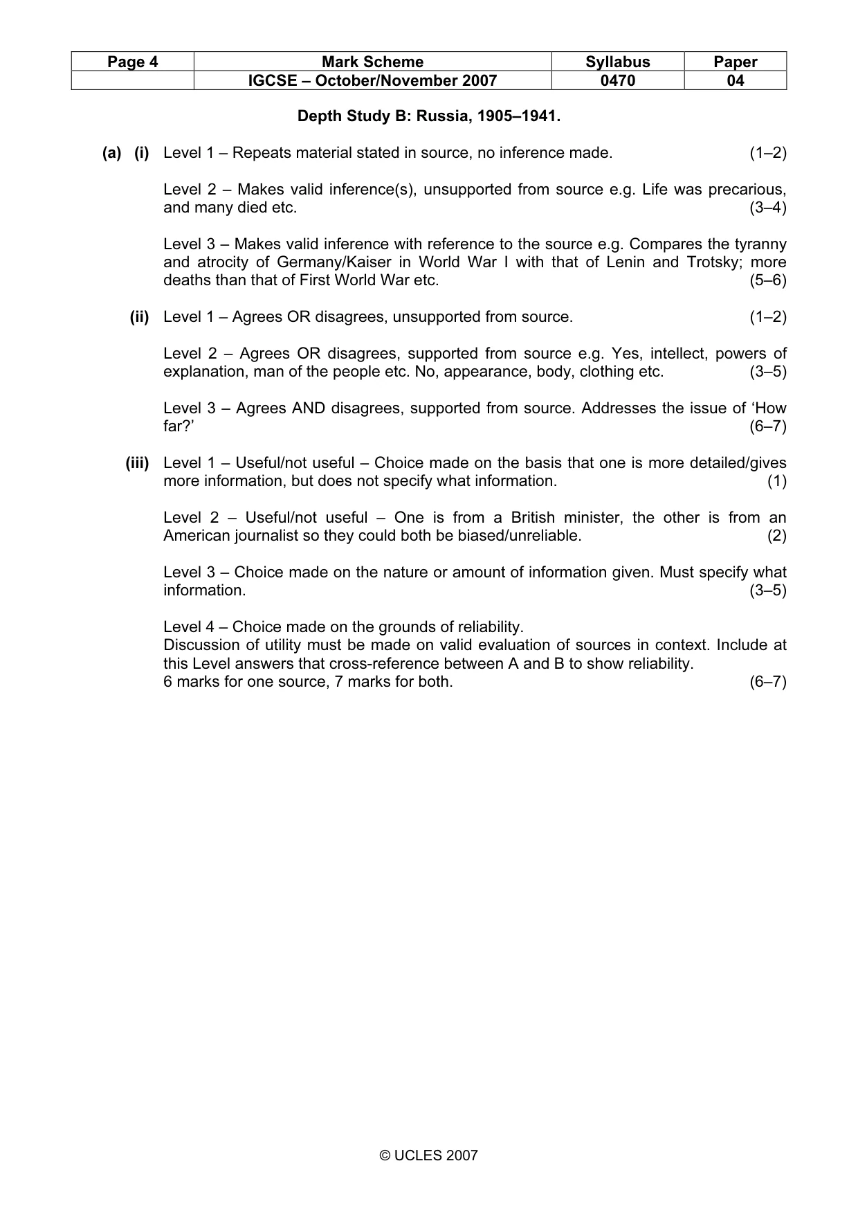 Mark scheme, page 4 of 17