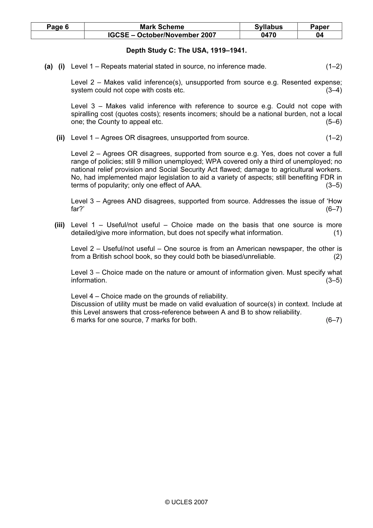 Mark scheme, page 6 of 17