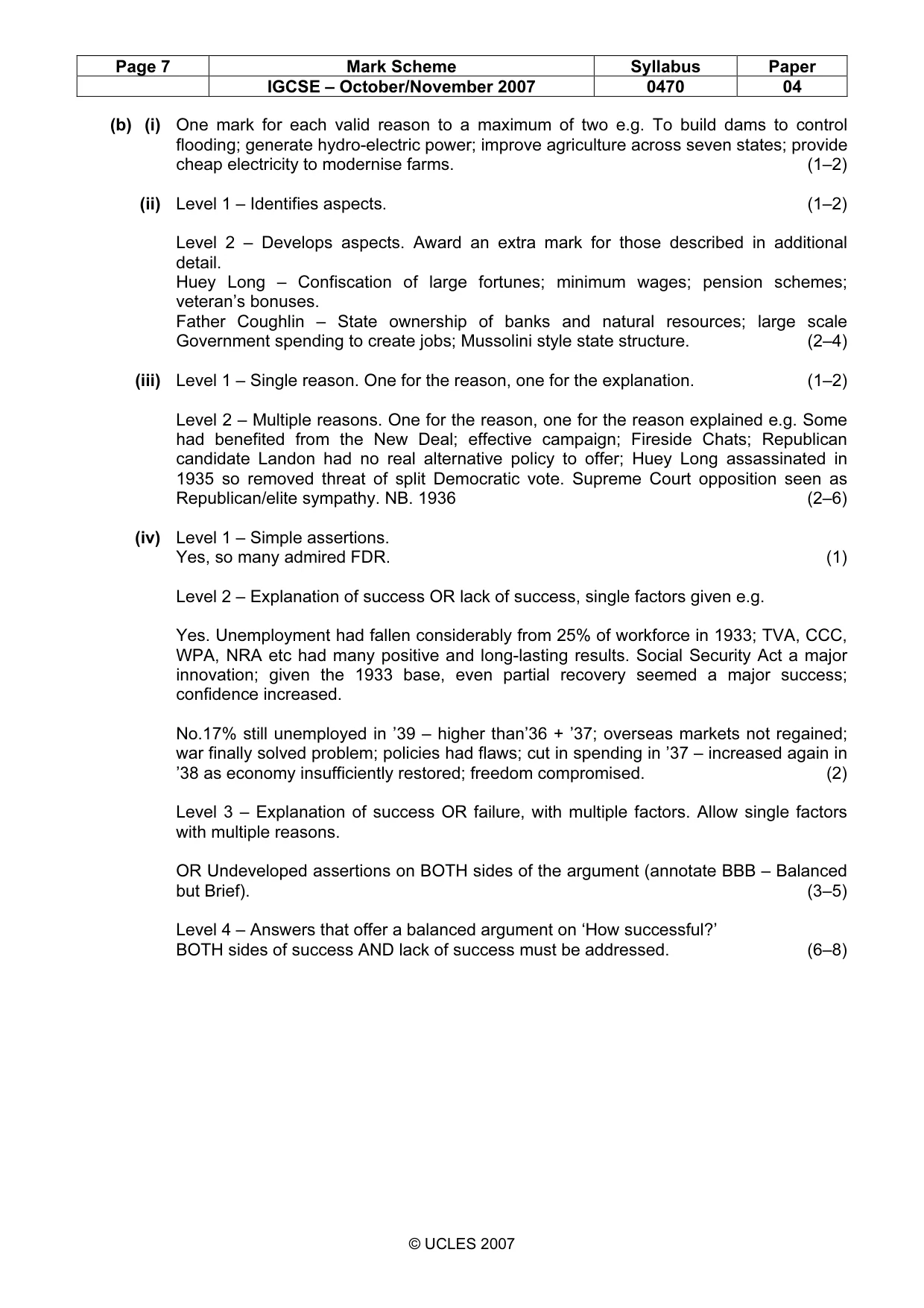Mark scheme, page 7 of 17