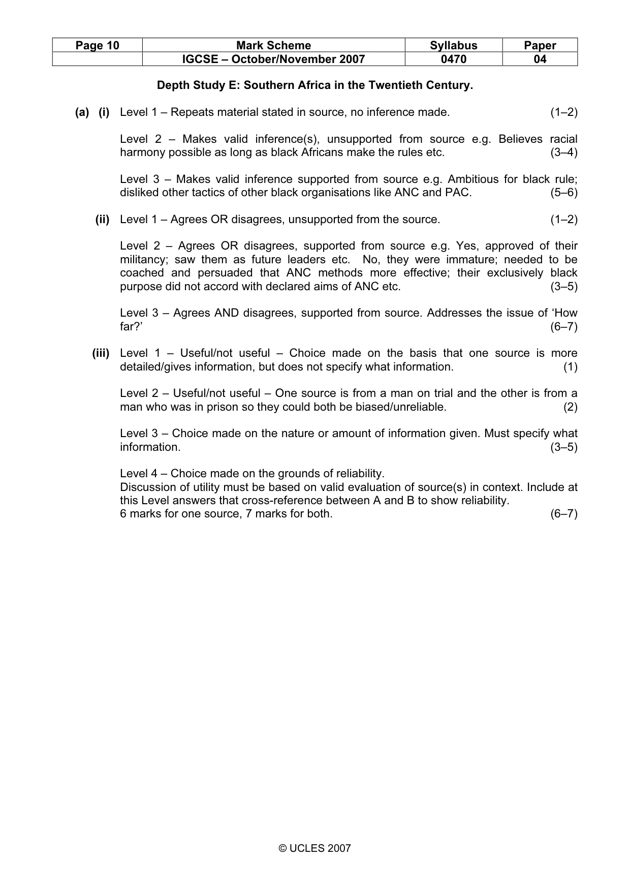 Mark scheme, page 10 of 17