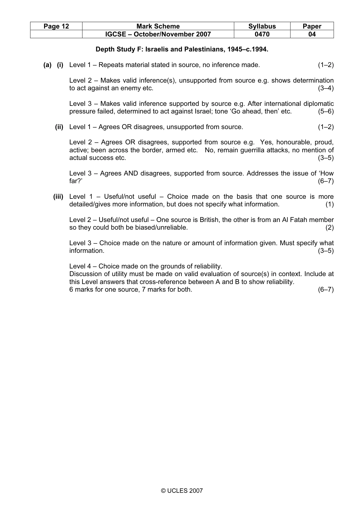Mark scheme, page 12 of 17
