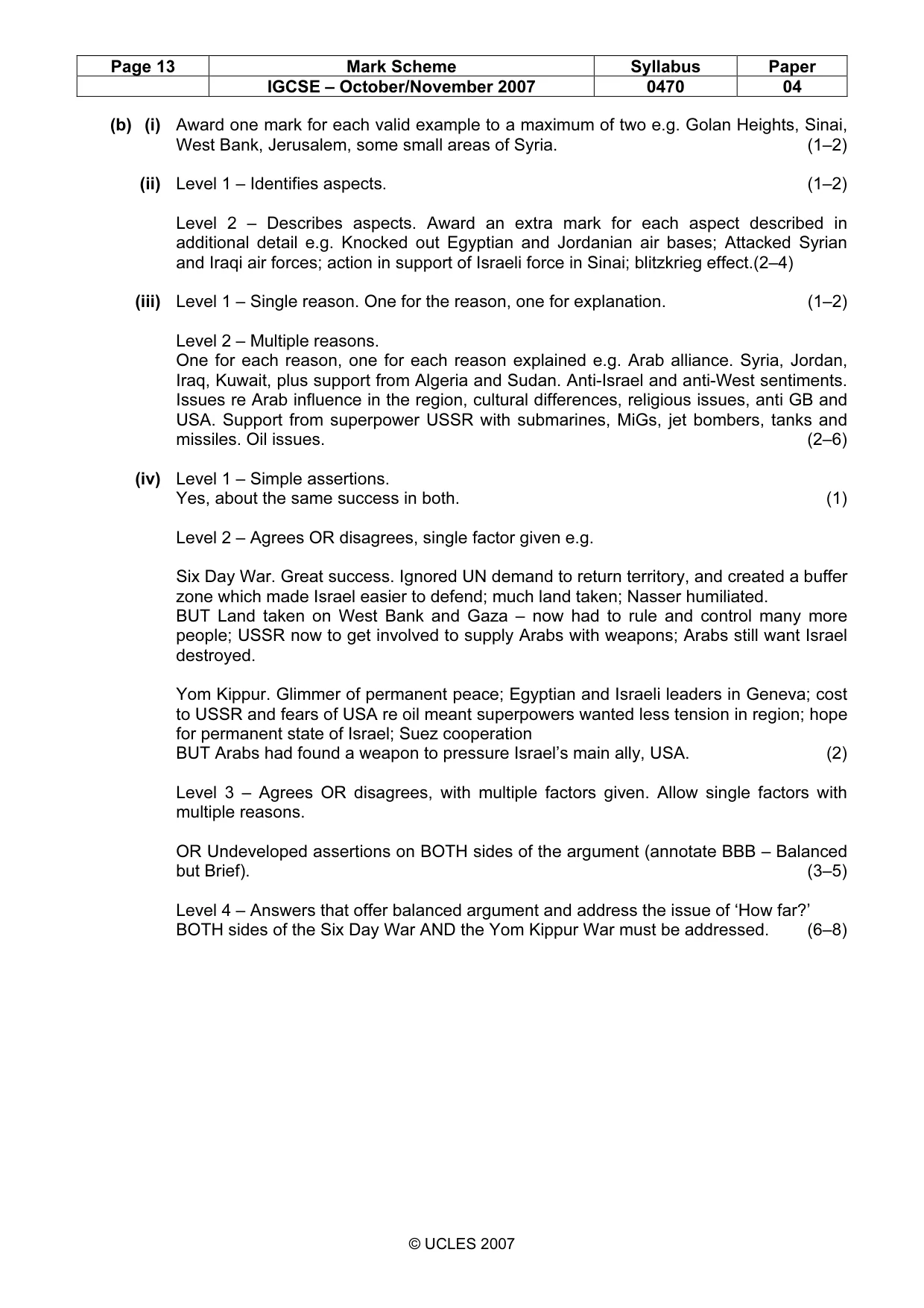 Mark scheme, page 13 of 17