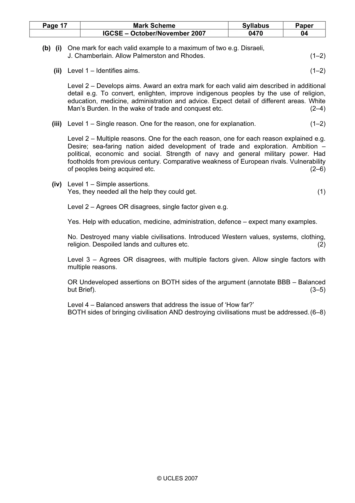 Mark scheme, page 17 of 17